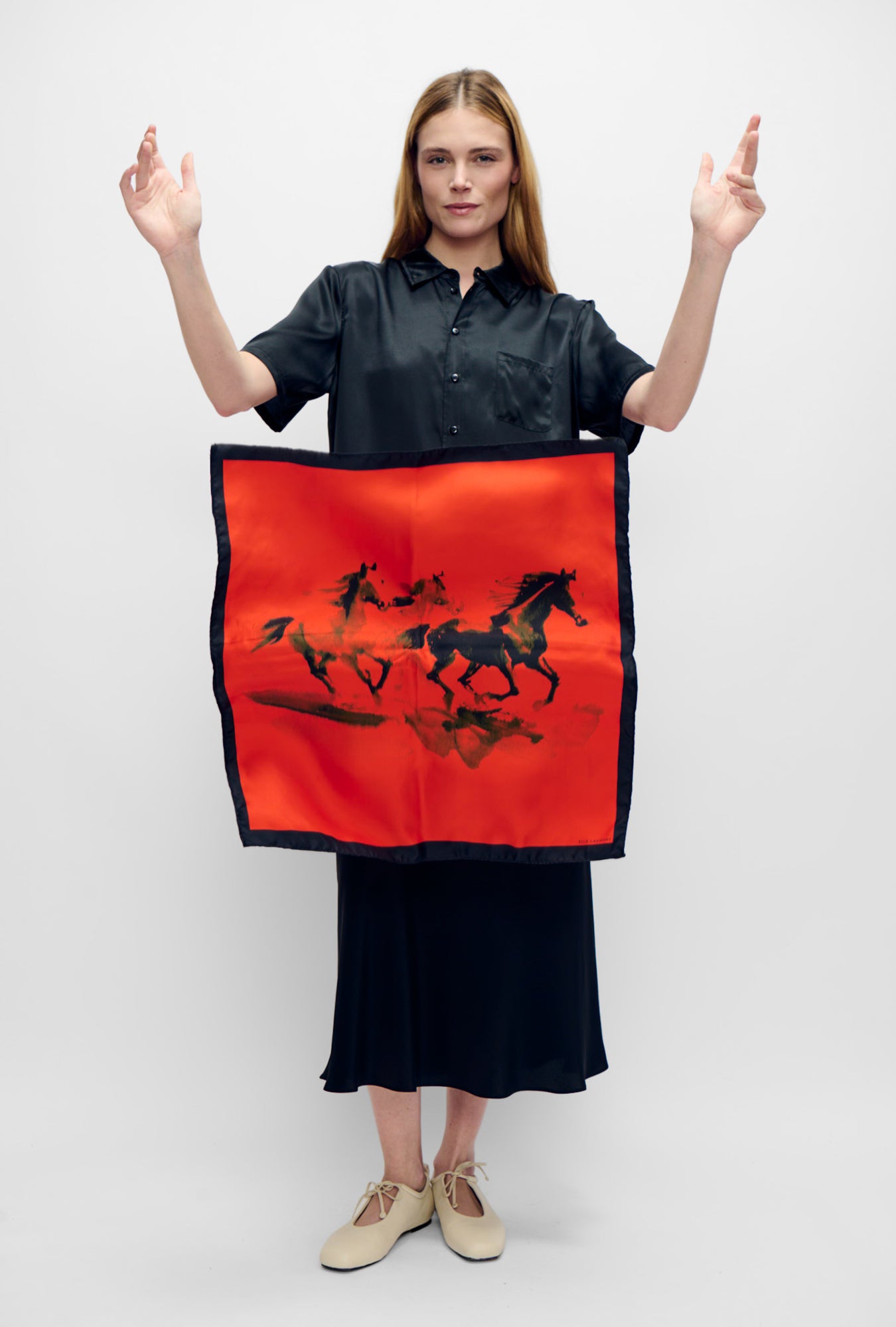 Foulard en twill Année du Cheval