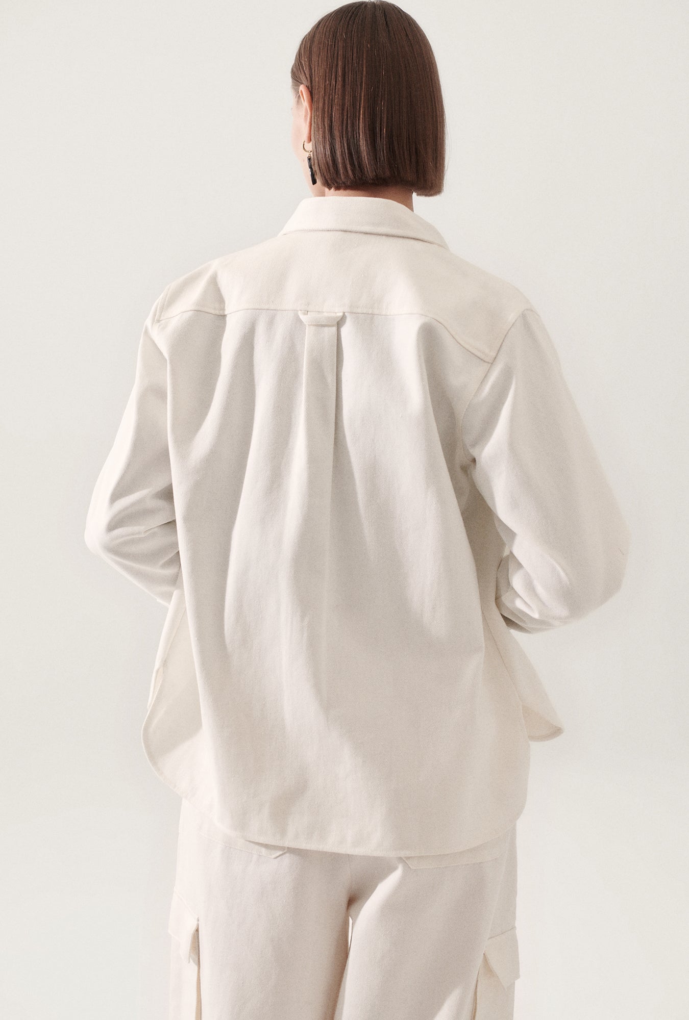 Surchemise en toile de coton écru