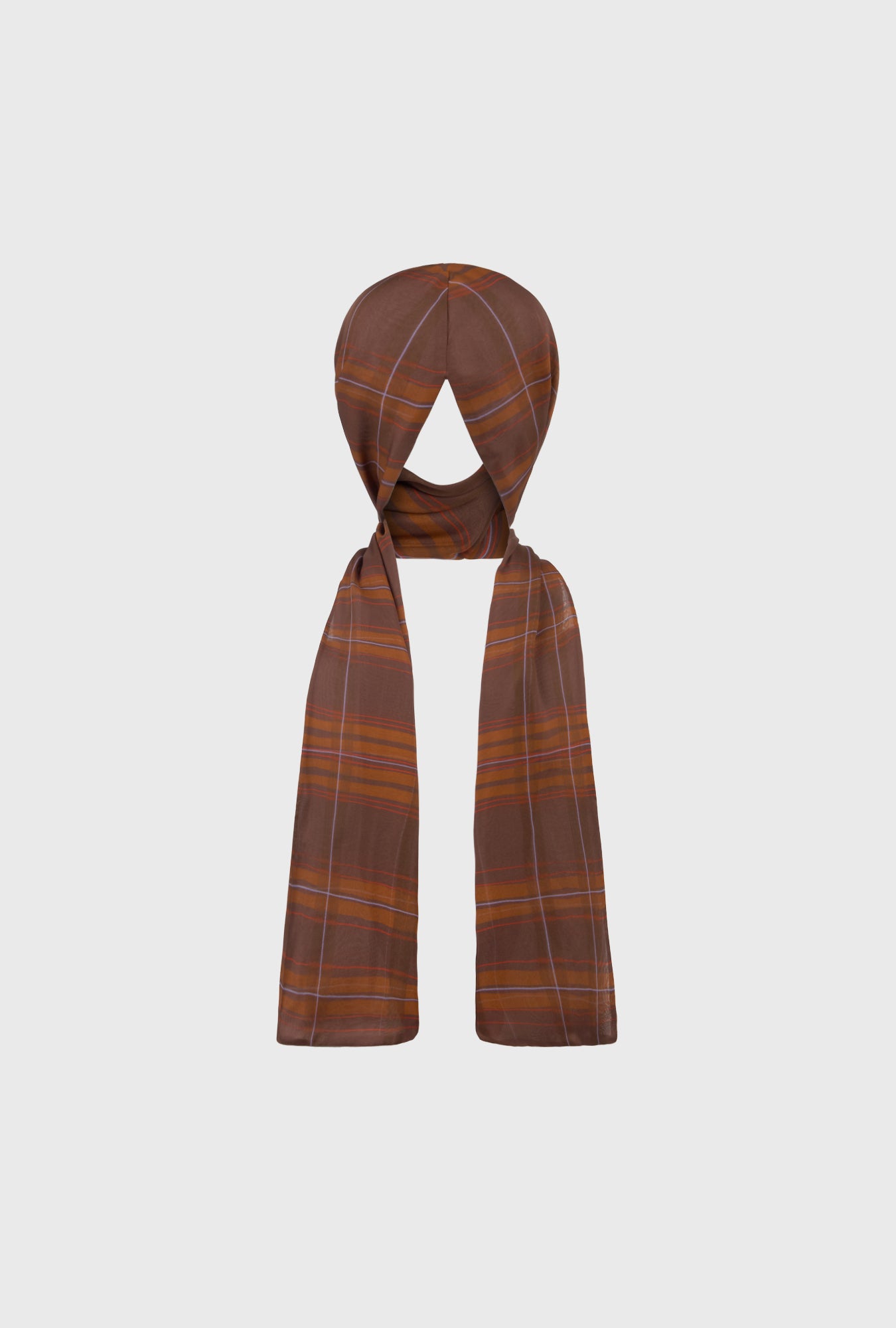 Foulard Hollywood en Mousseline à Carreaux Racine