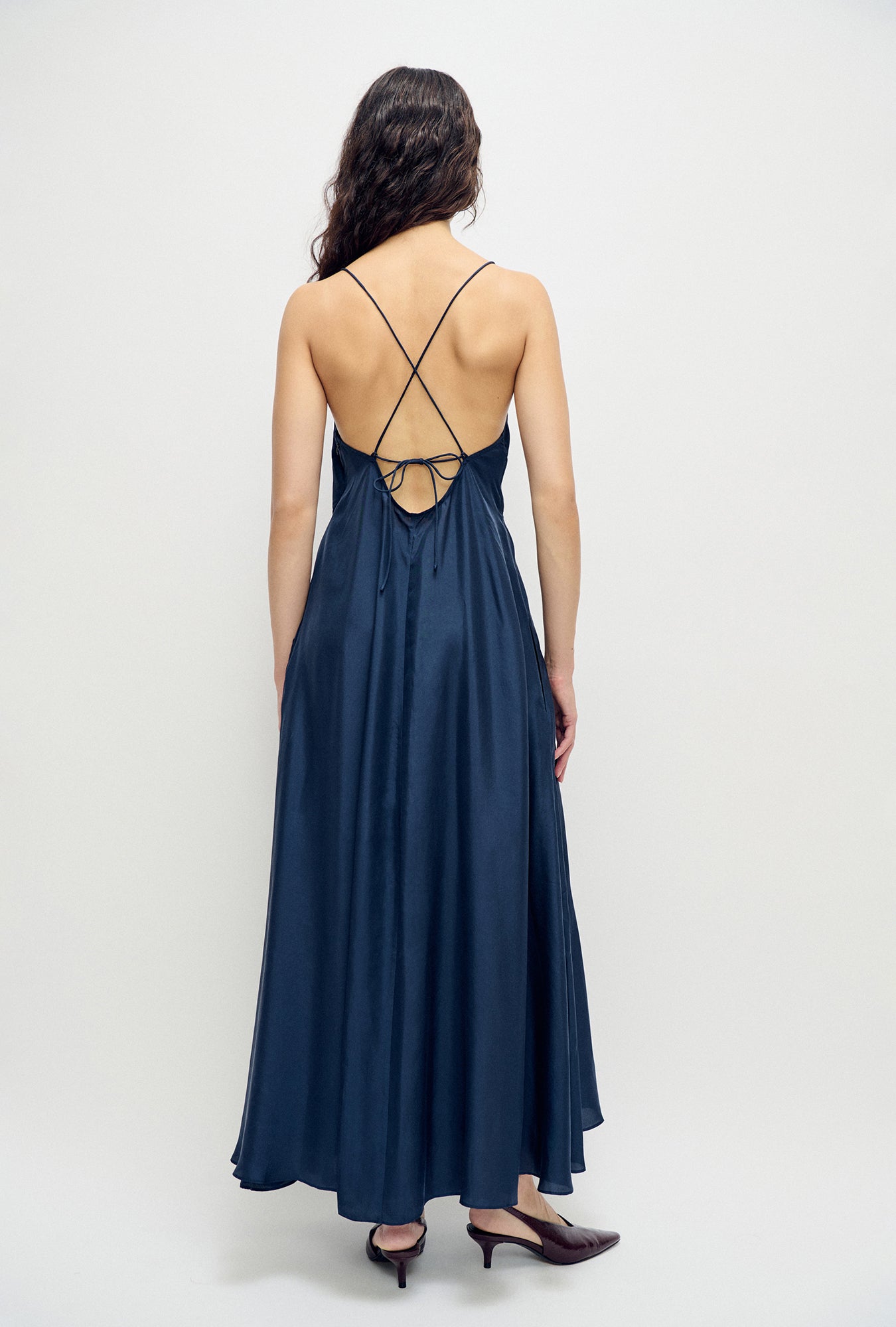 Robe longue maxi bleu nuit