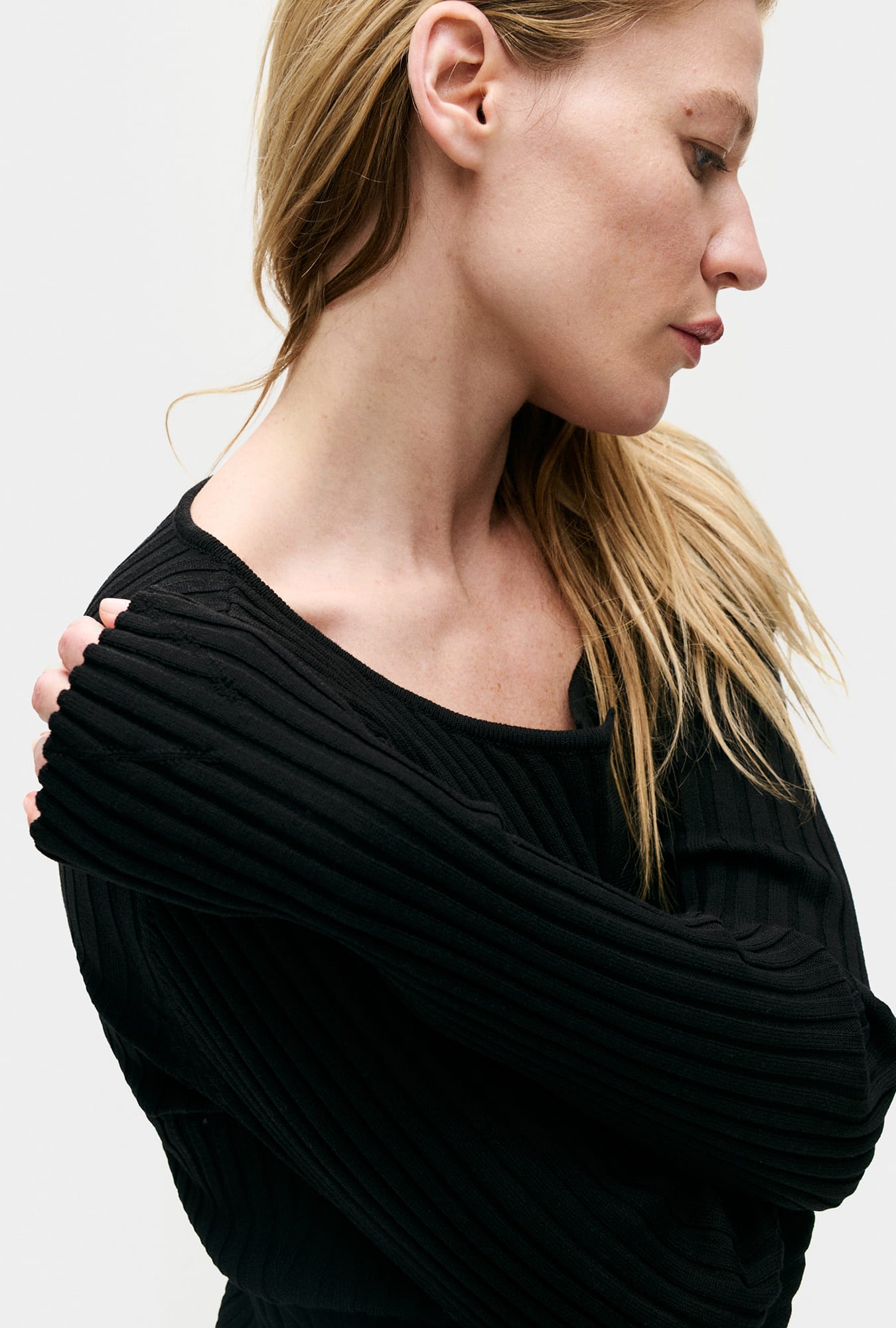 Cardigan côtelé Kia noir