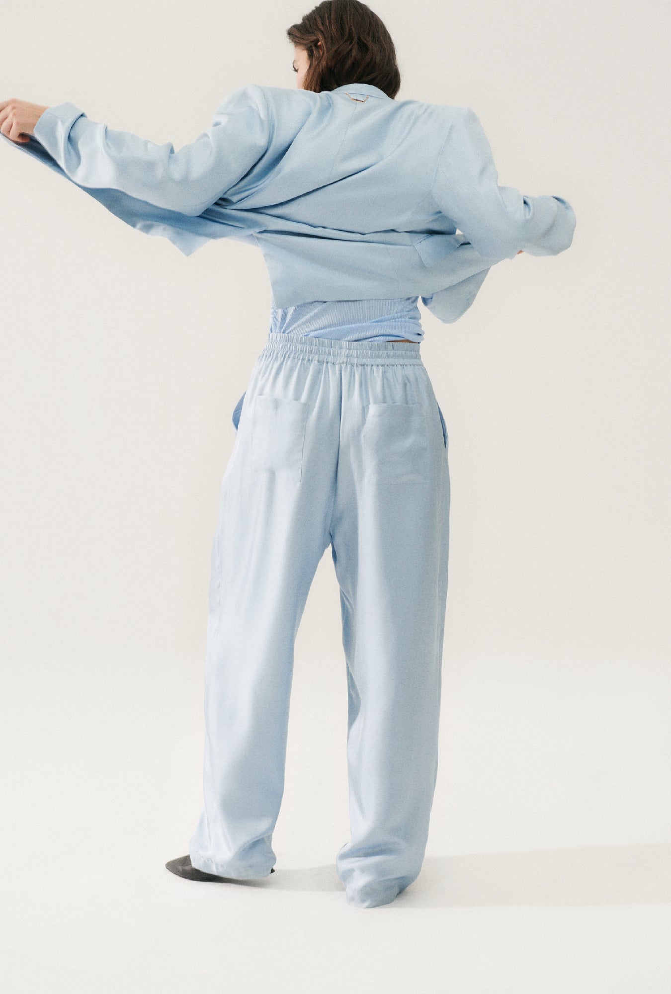 Pantalon ample en sergé Sky