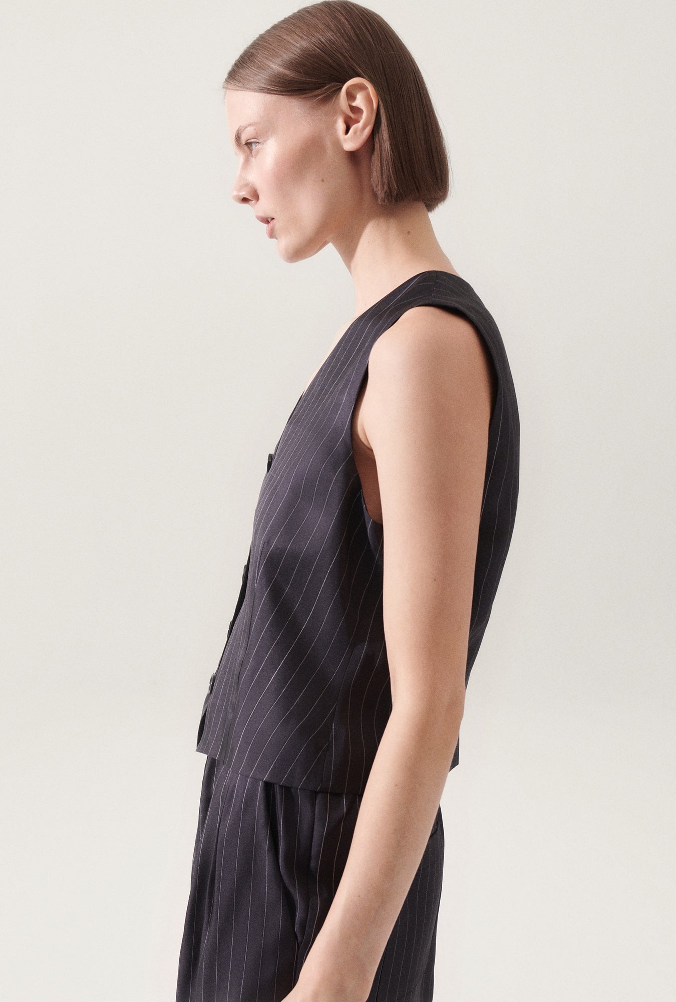 Gilet Croisé Gessé Noir/Blanc