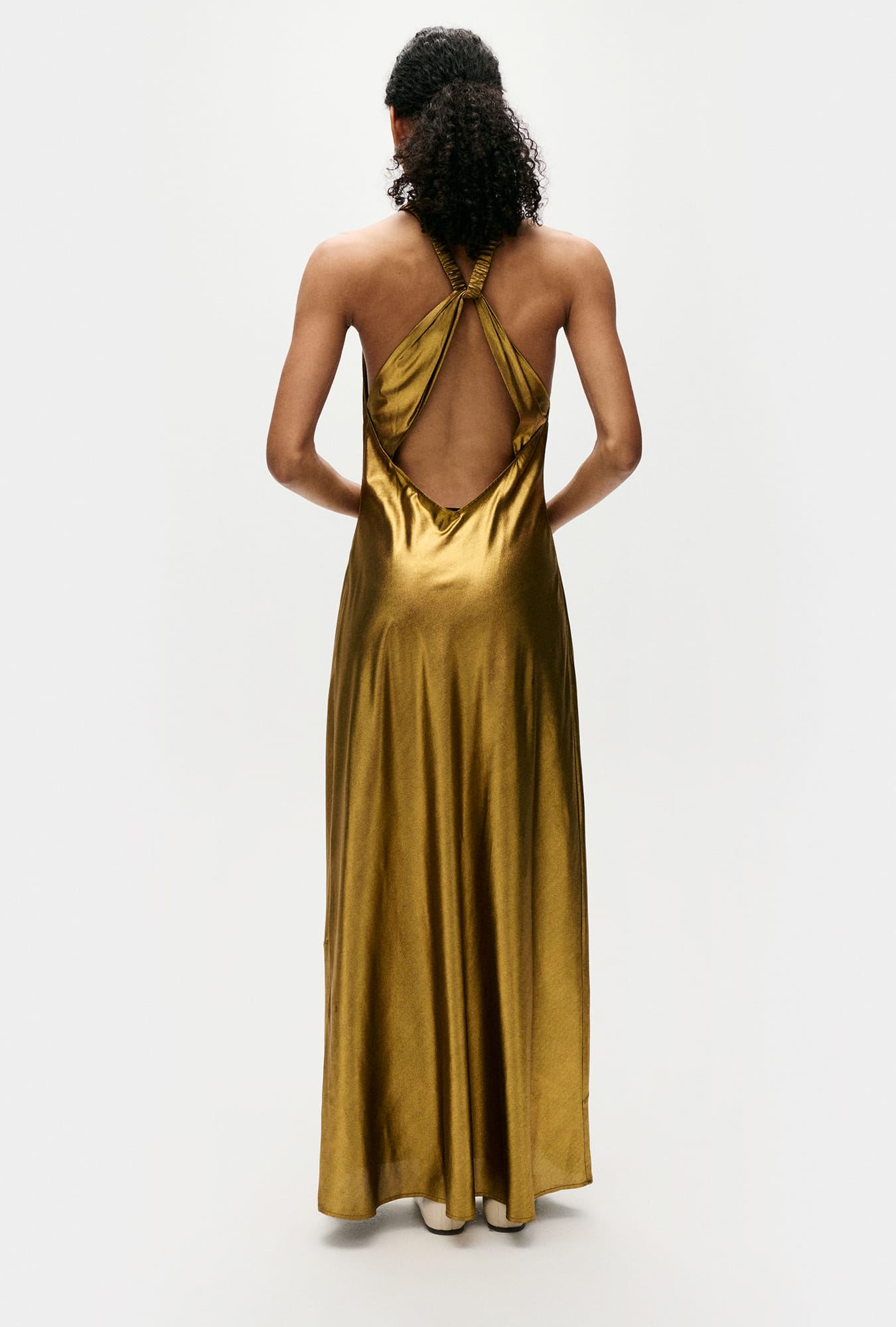 High Low Dress Gold