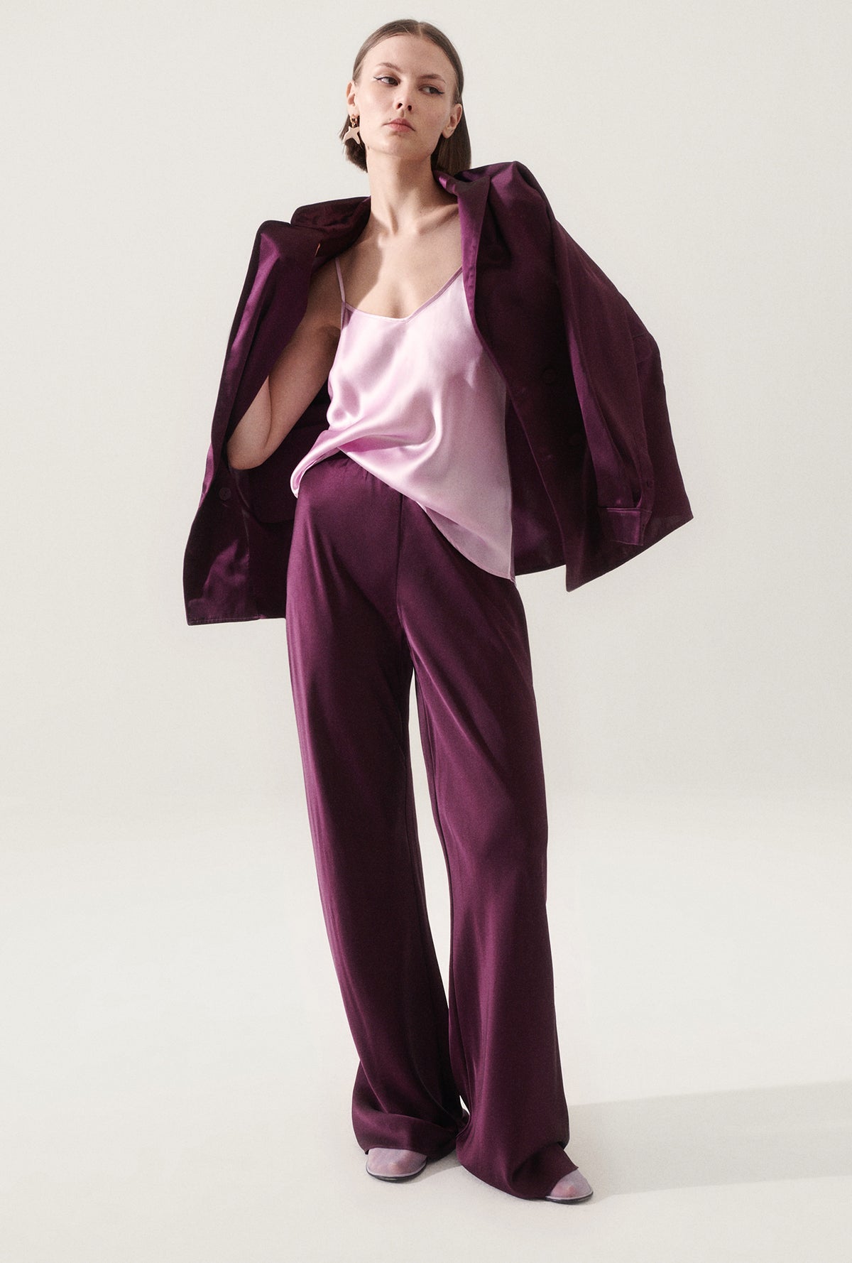 Blazer décontracté prune sanguine