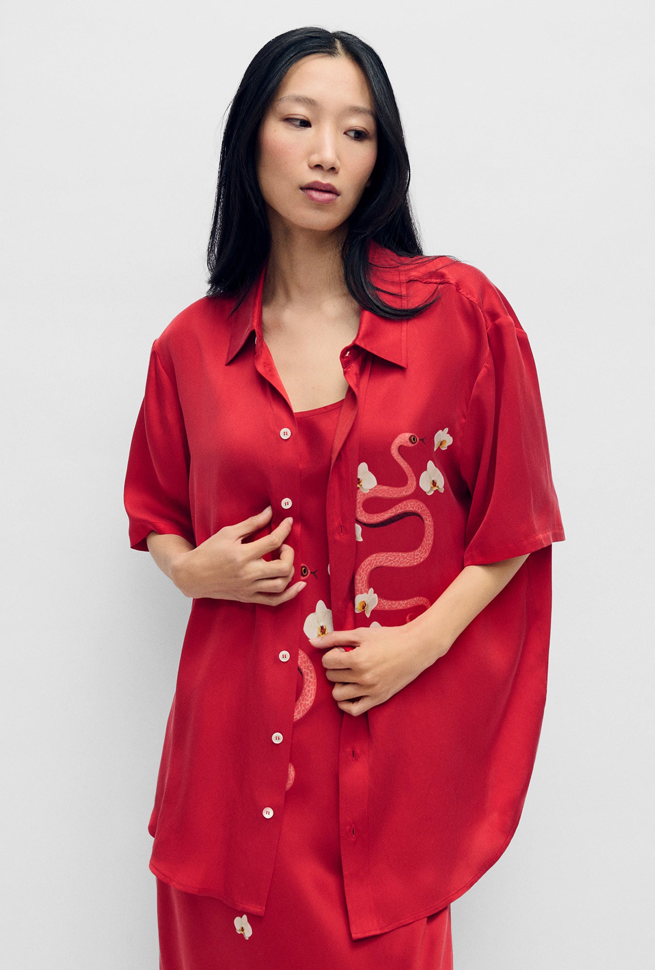 Short Sleeve Boyfriend Shirt Year of The Snake