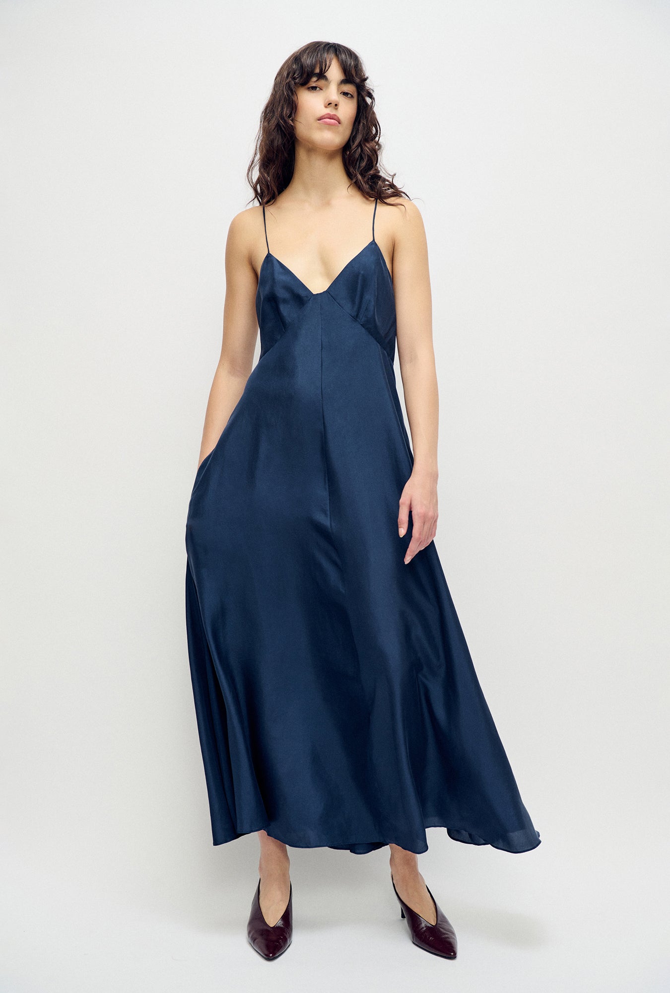Robe longue maxi bleu nuit