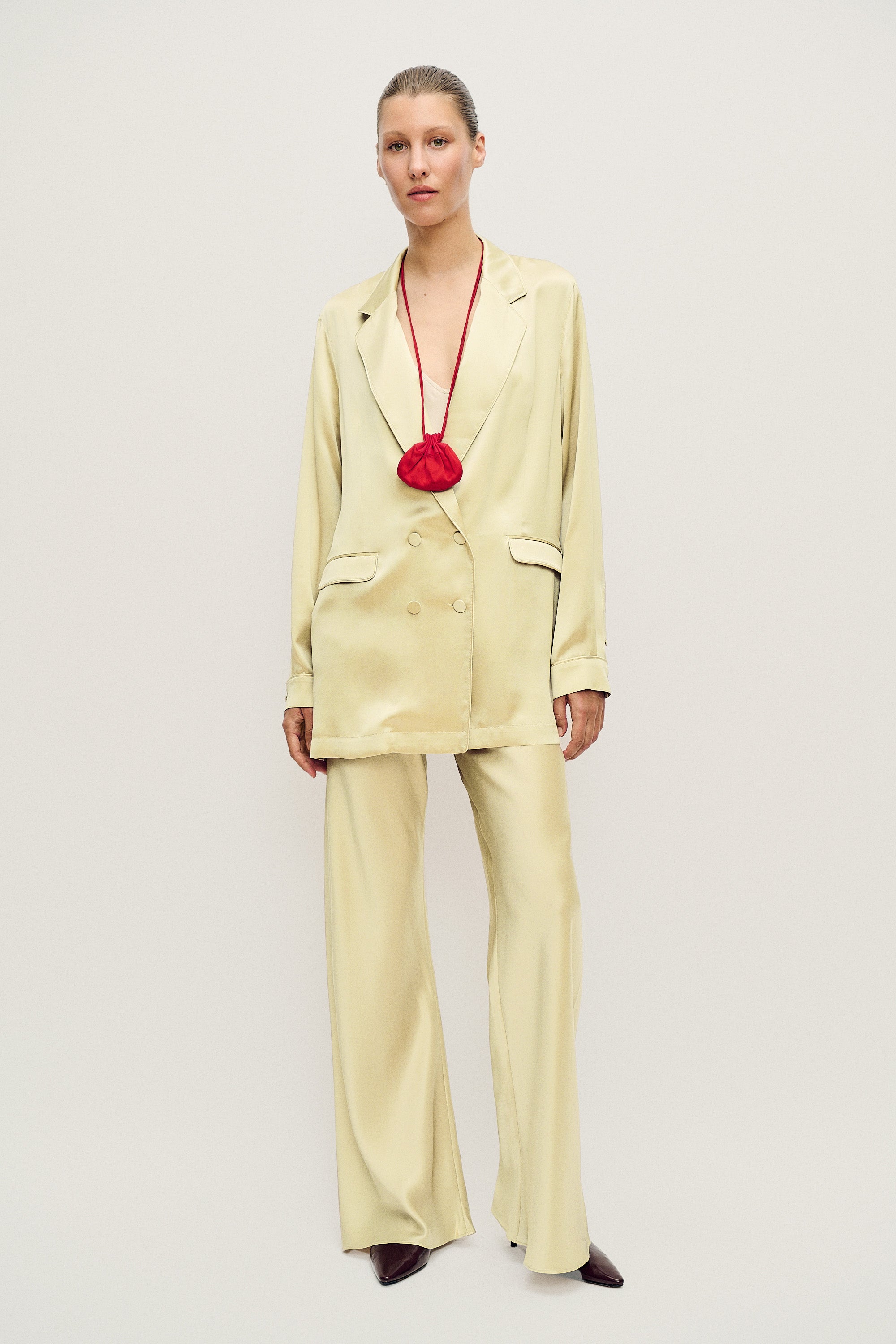 Pantalon biais Fleur vanille