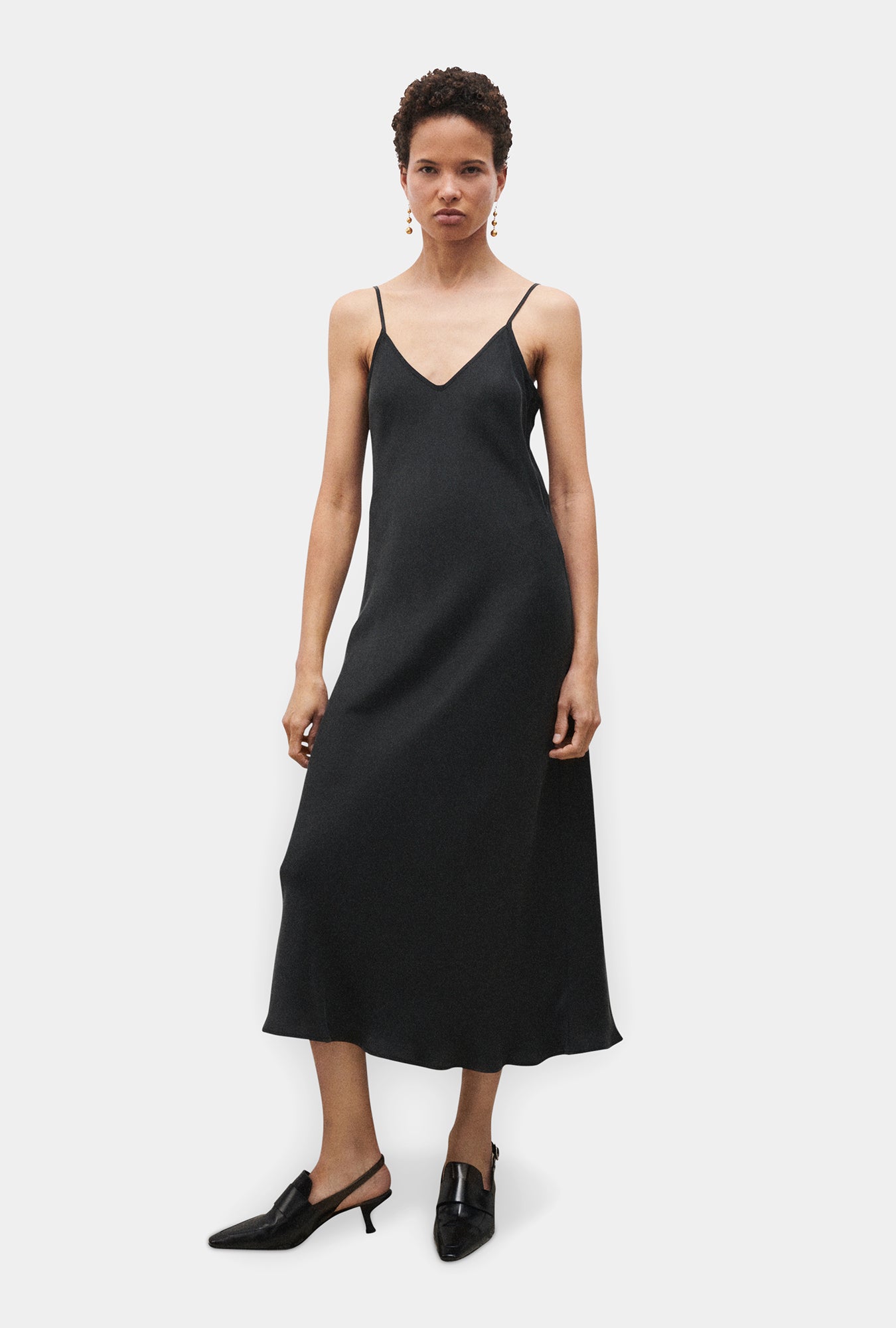 90S Slip Dress Black