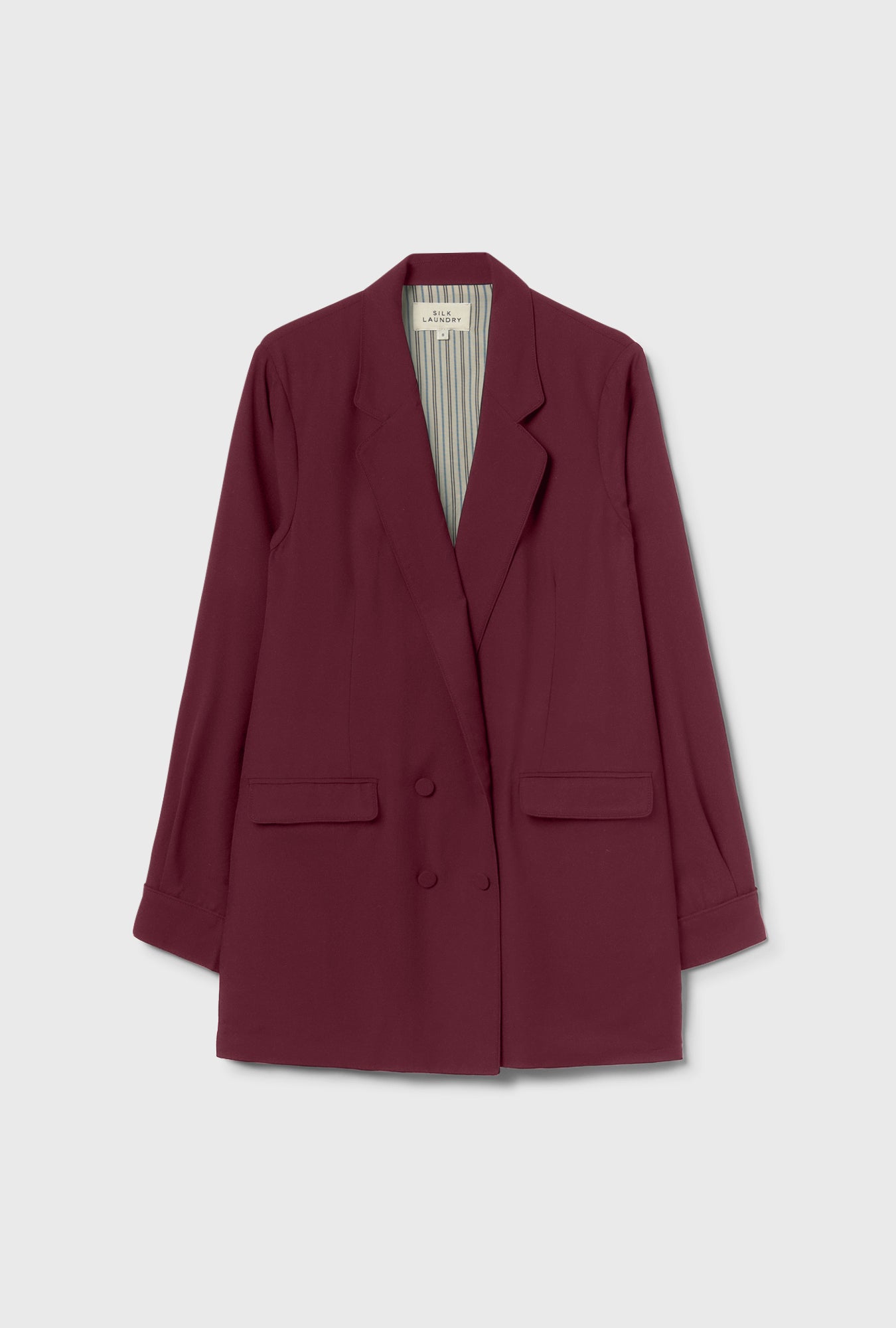 Blazer ample en laine et soie Deadleaf