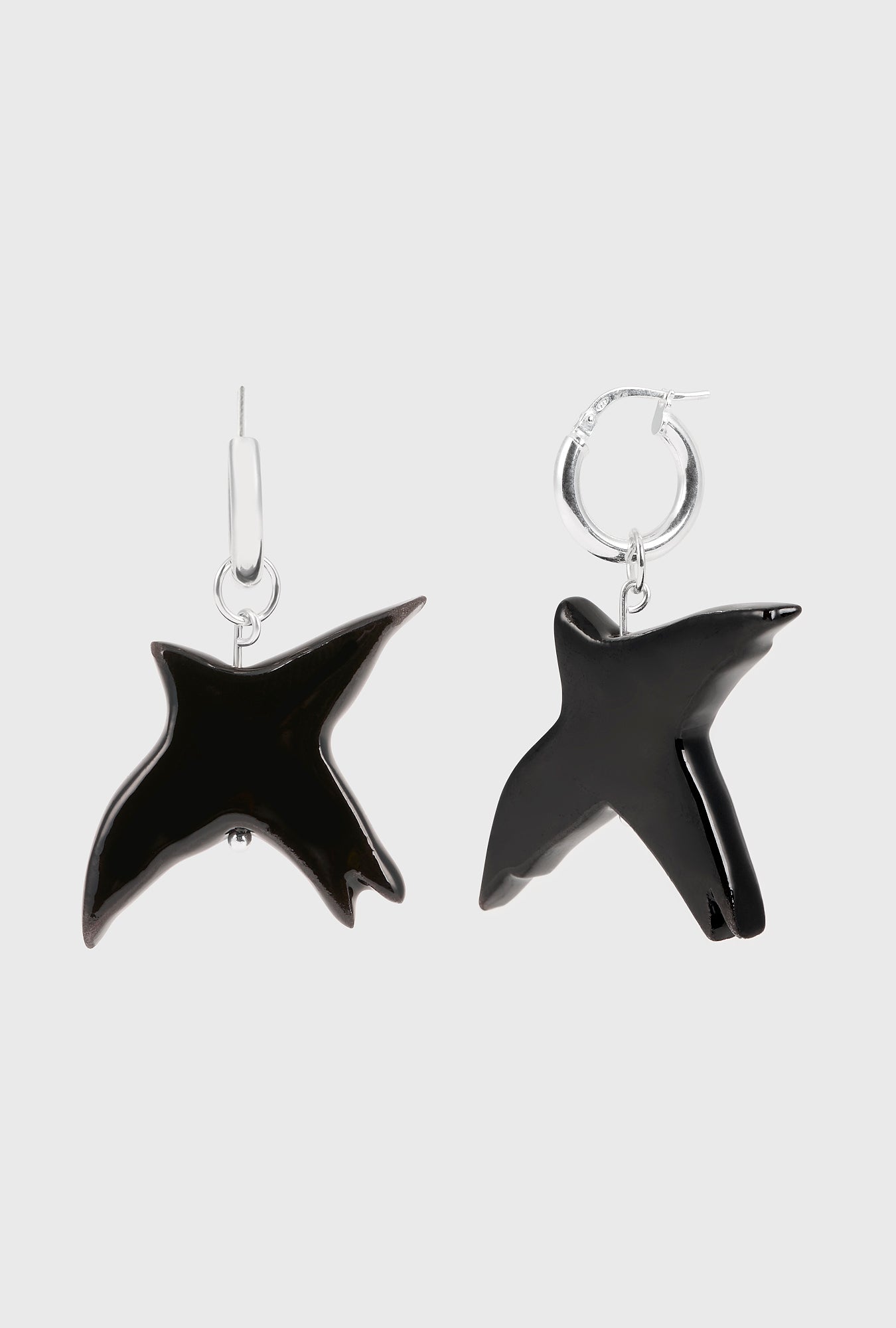 Boucles d'oreilles corbeau noires