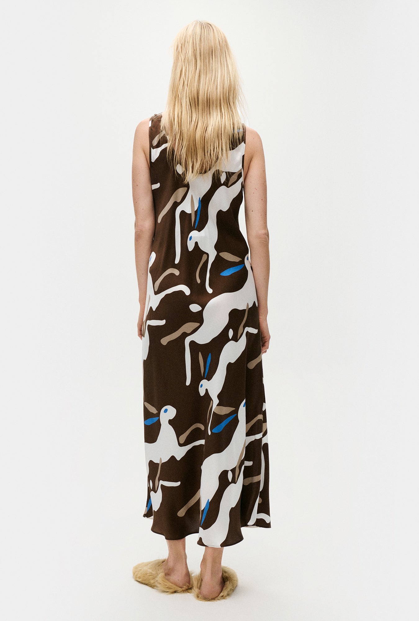Scoop Neck Dress Rabbit Dark Earth