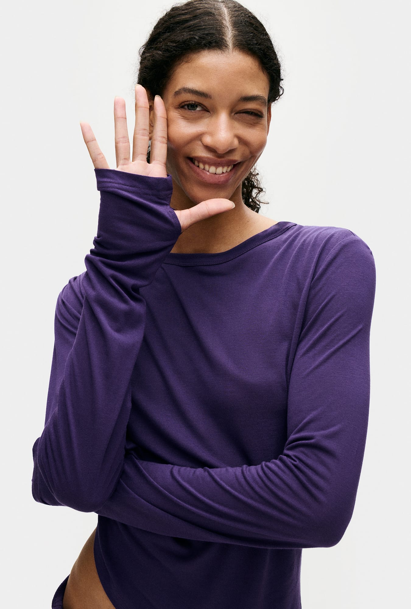 Jersey Modal Drape Top Nightshade