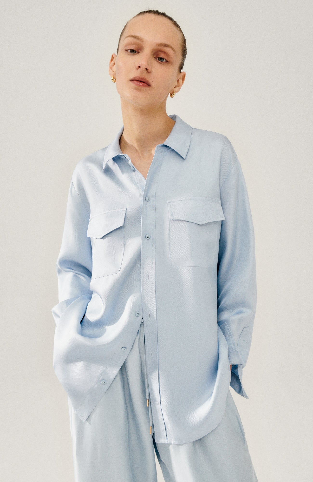 Chemise Boyfriend Twill Ciel