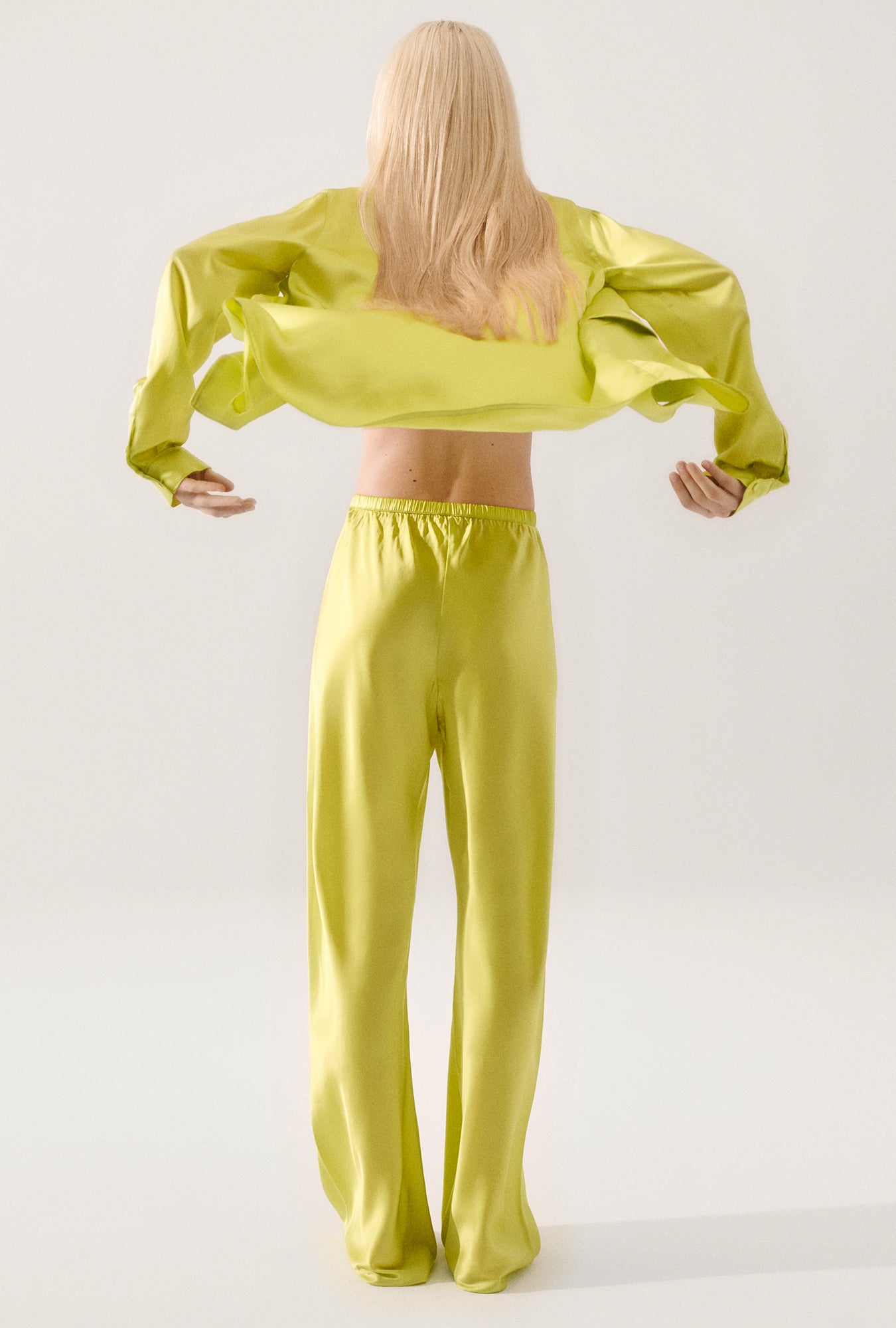 Pantalon coupé en biais Absinthe
