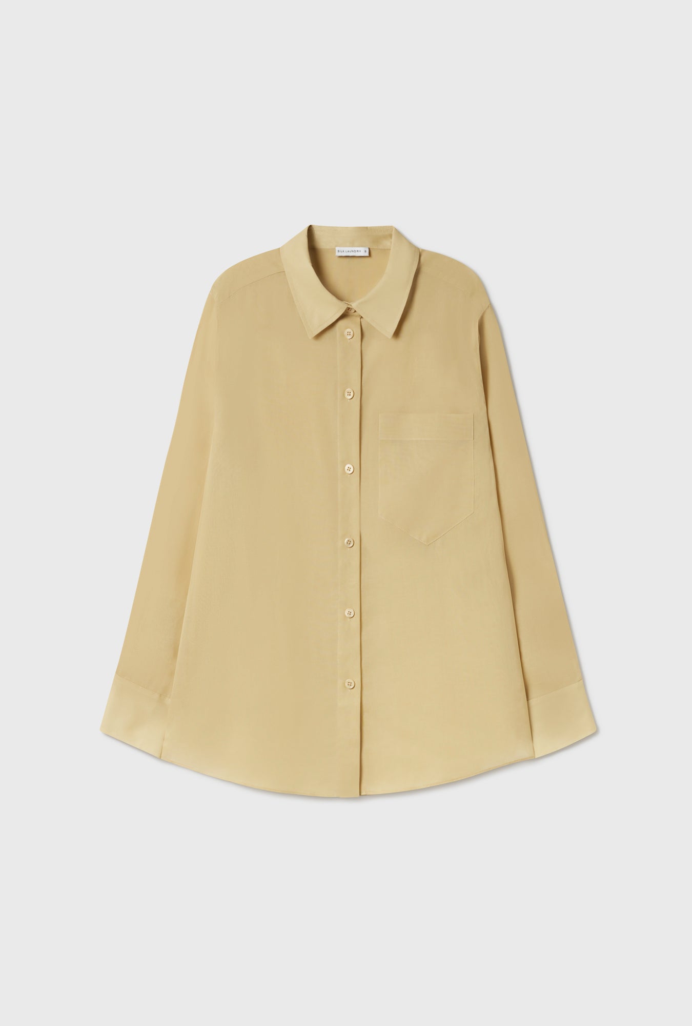 Sheer Cotton Pleated Yoke Shirt Shell