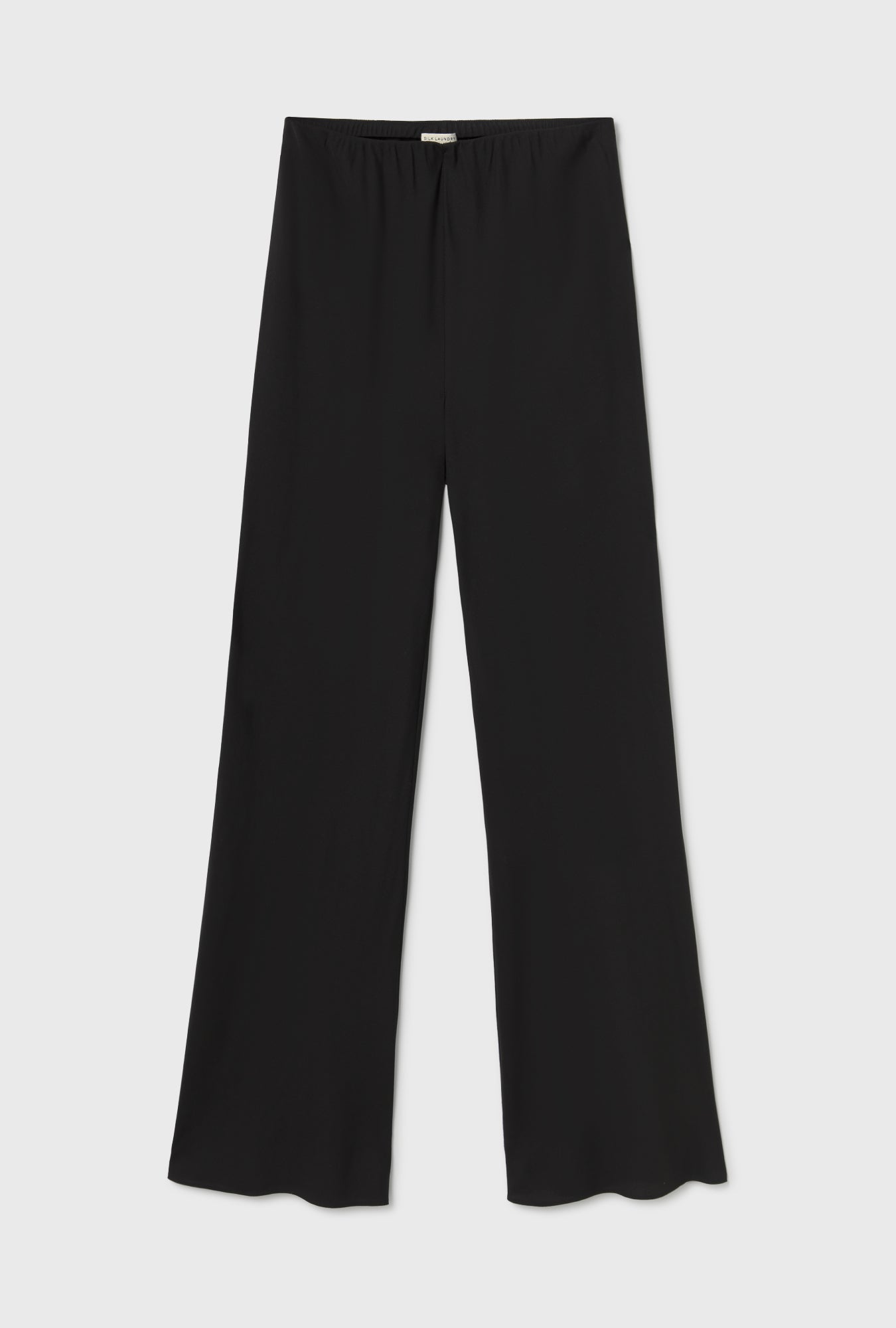 Wool Silk Wide Legged Bias Cut Pants Black