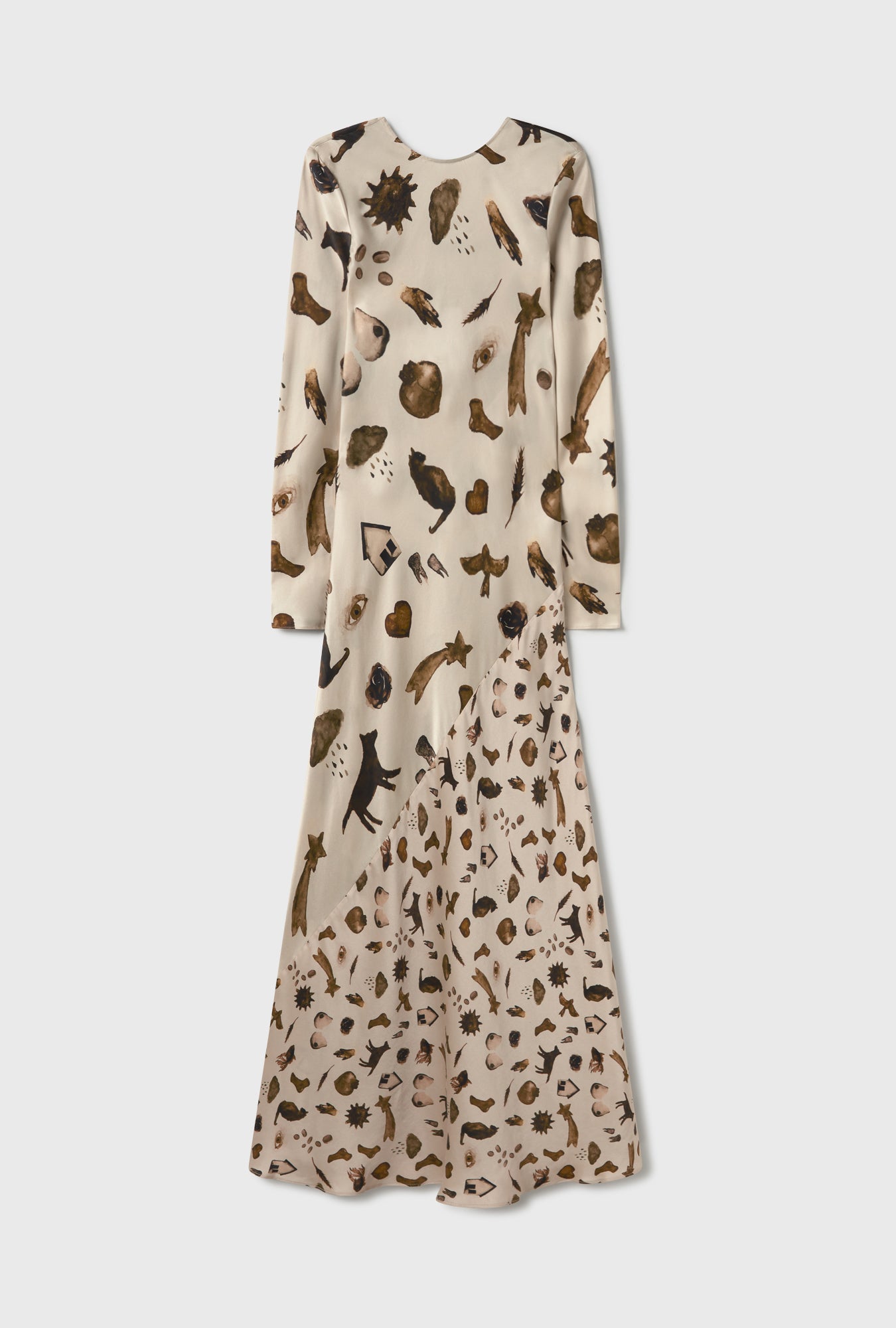 Robe Biais Manches Longues Miracles Noisette