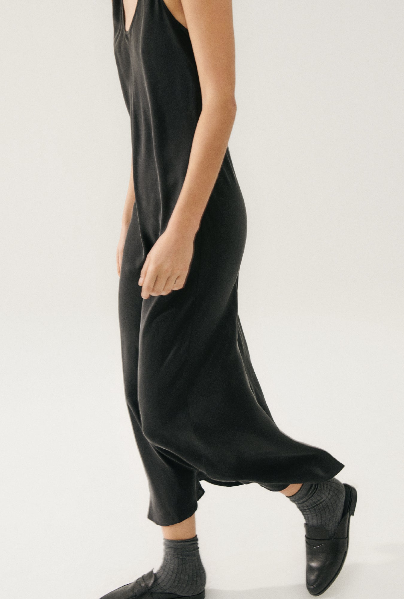 Robe col rond noire