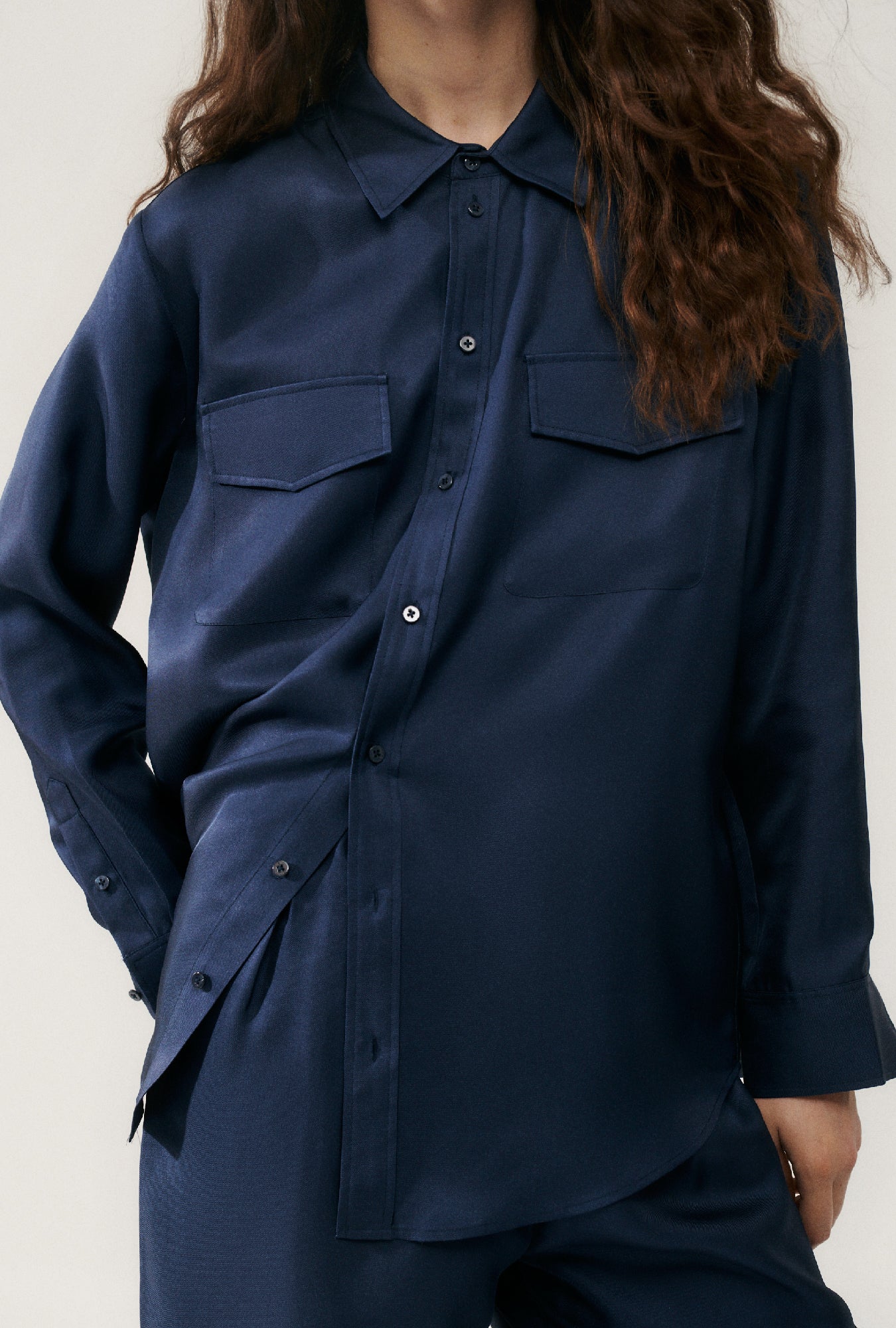 Chemise Boyfriend en twill Midnight