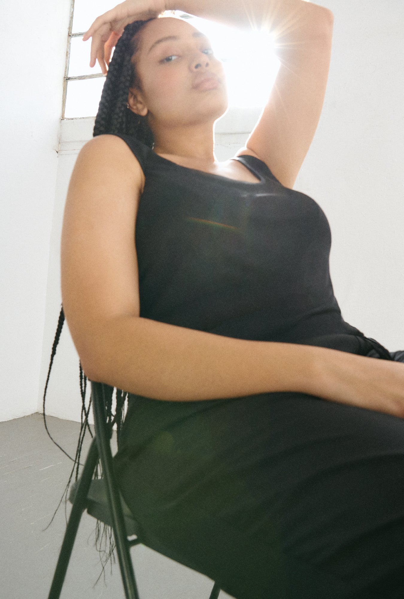 Ribbed Tank Black