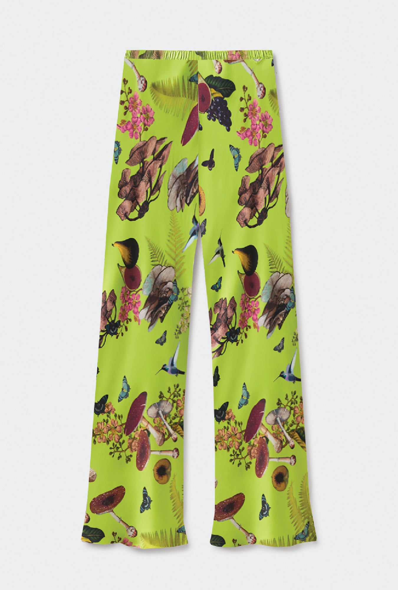 Bias Cut Pants Magic Mushroom Fern