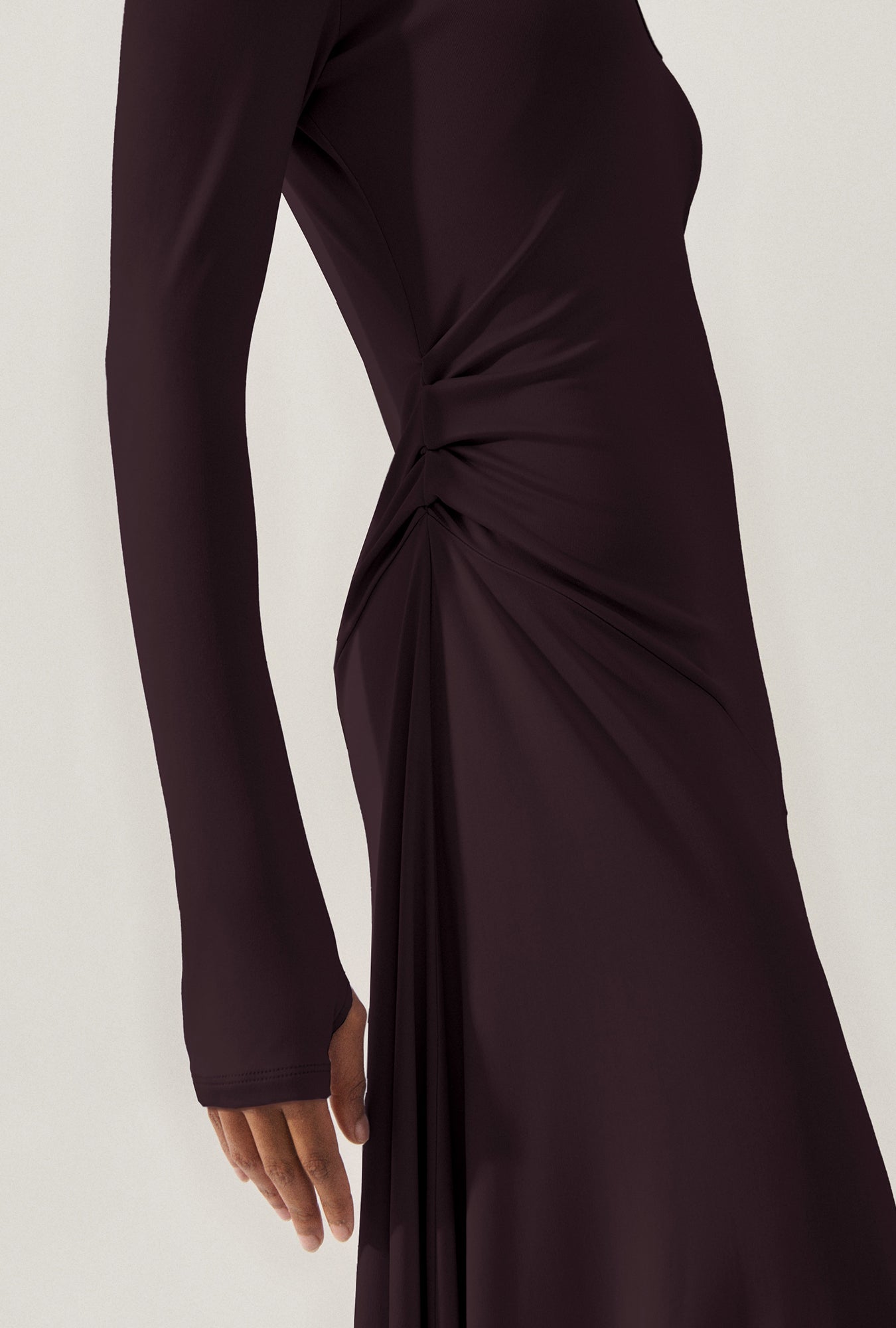 Robe pull à manches longues Cacao