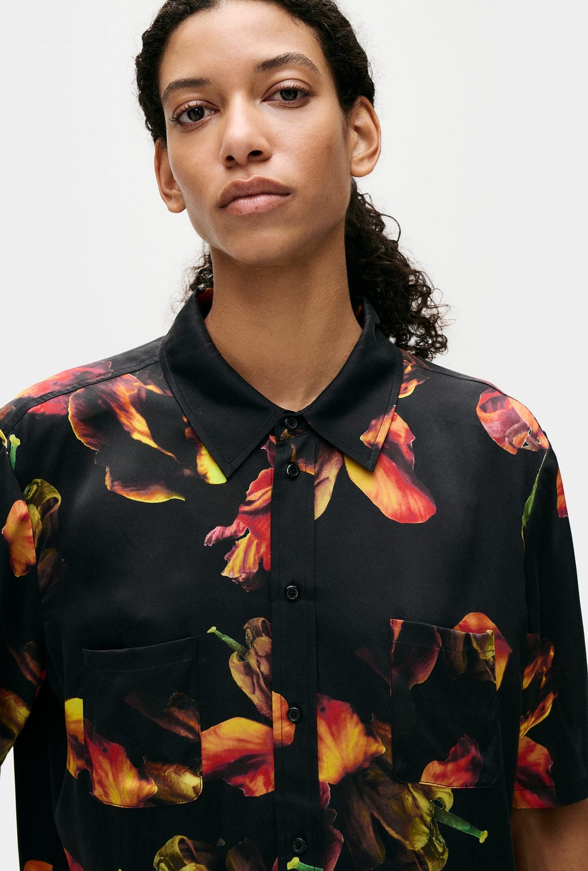 Chemise Boyfriend Manches Courtes Tulipa Noire