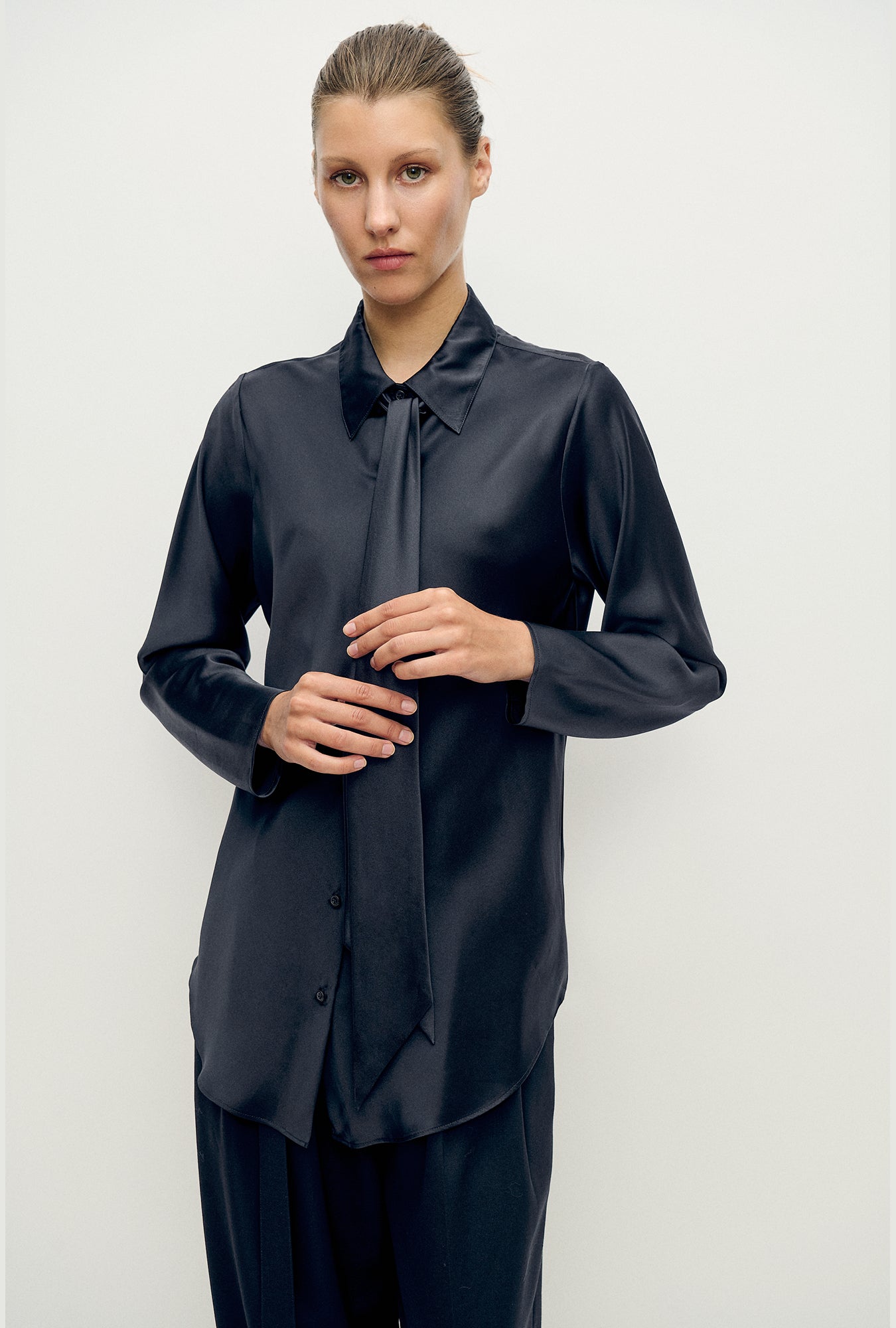 Chemise biais noir