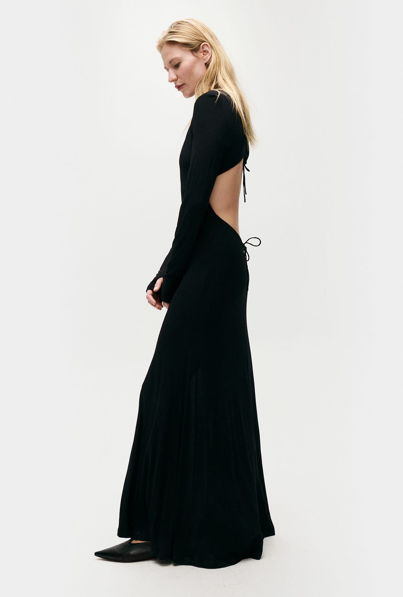 Jersey Modal Cutaway Dress Black