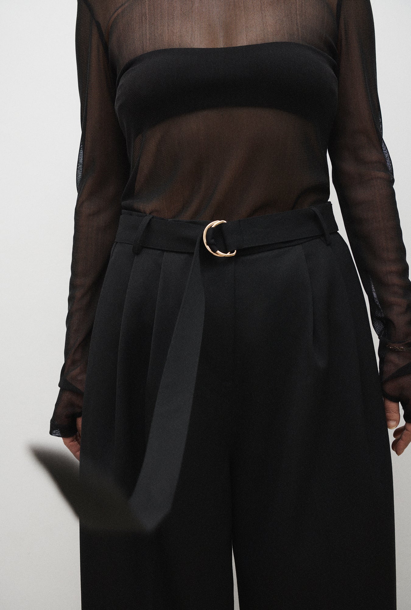 Pantalon en laine noir