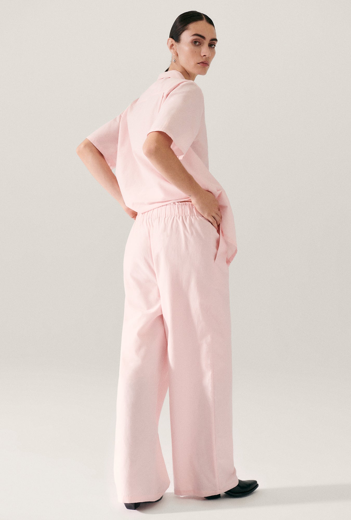 Cotton Silk Camp Shirt Hydrogen