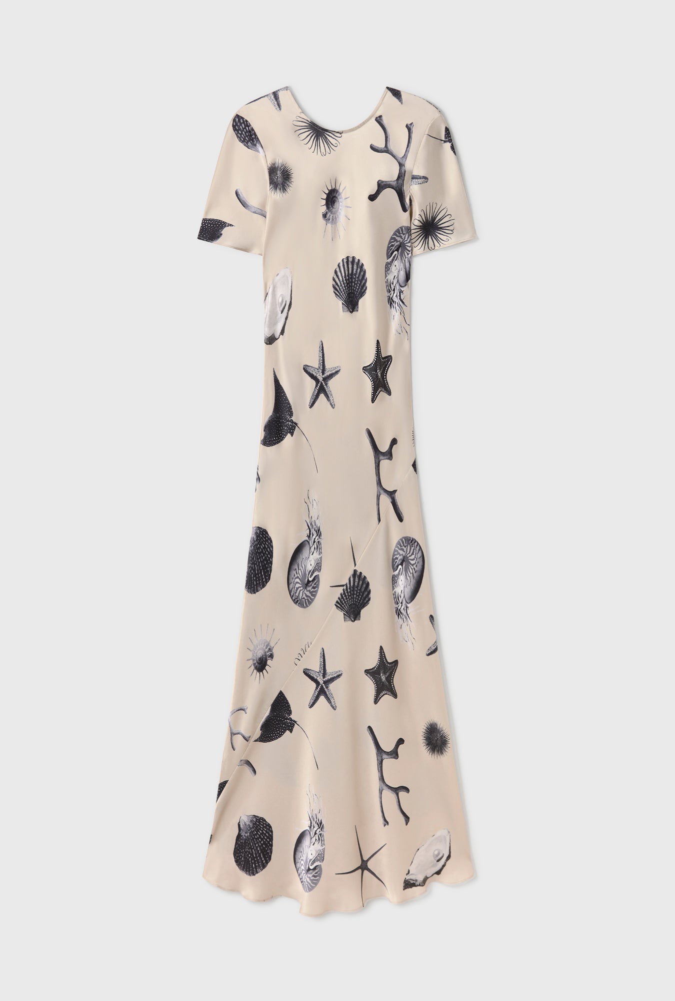 Robe biais manches courtes Coquillages