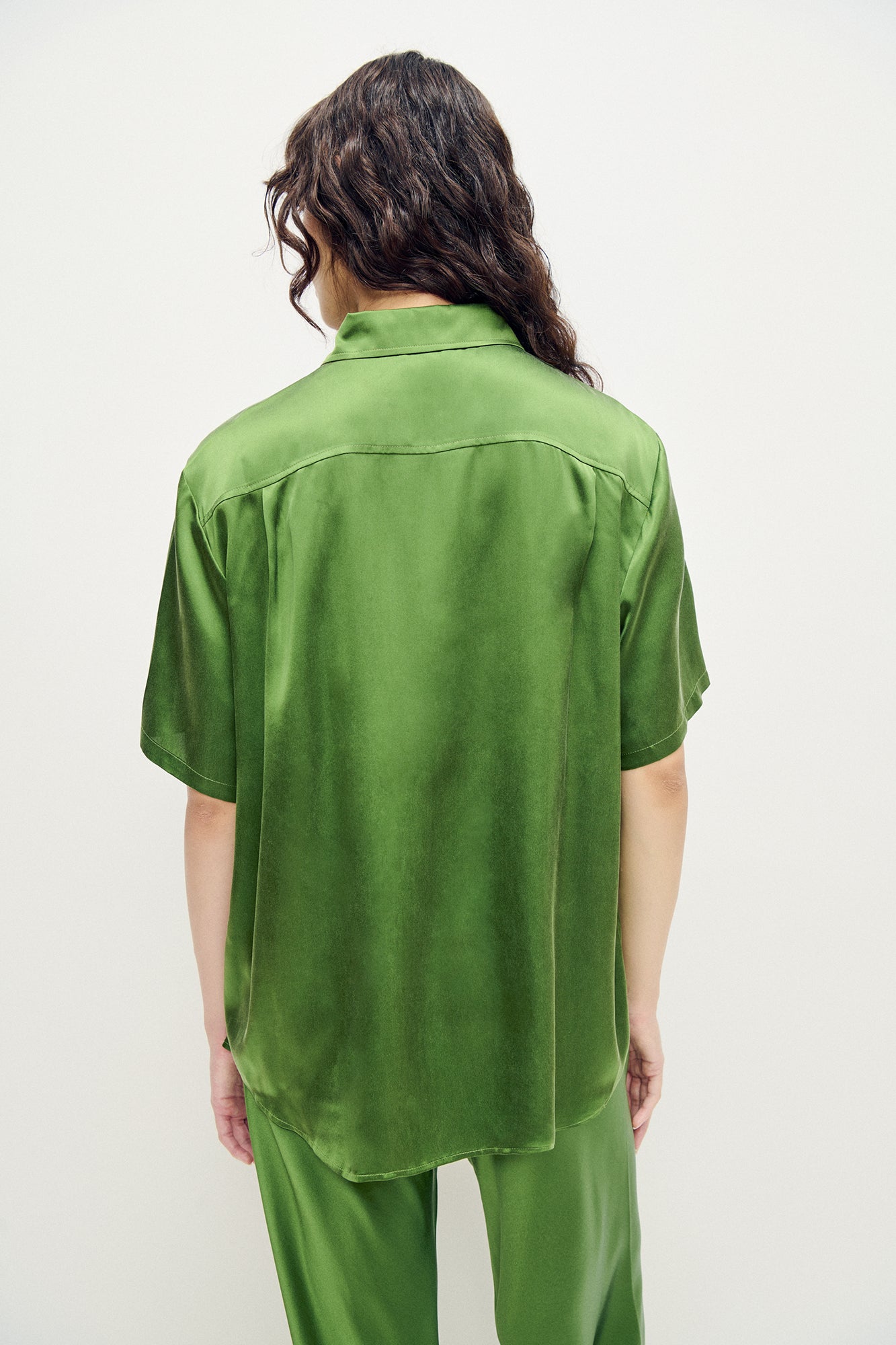 Chemise Boyfriend Manches Courtes Motifs Champs