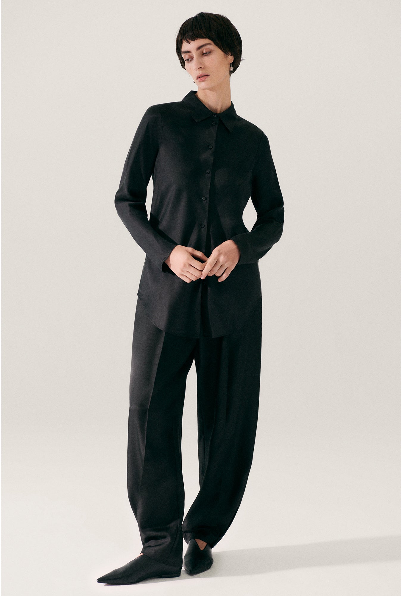 Chemise biais noir