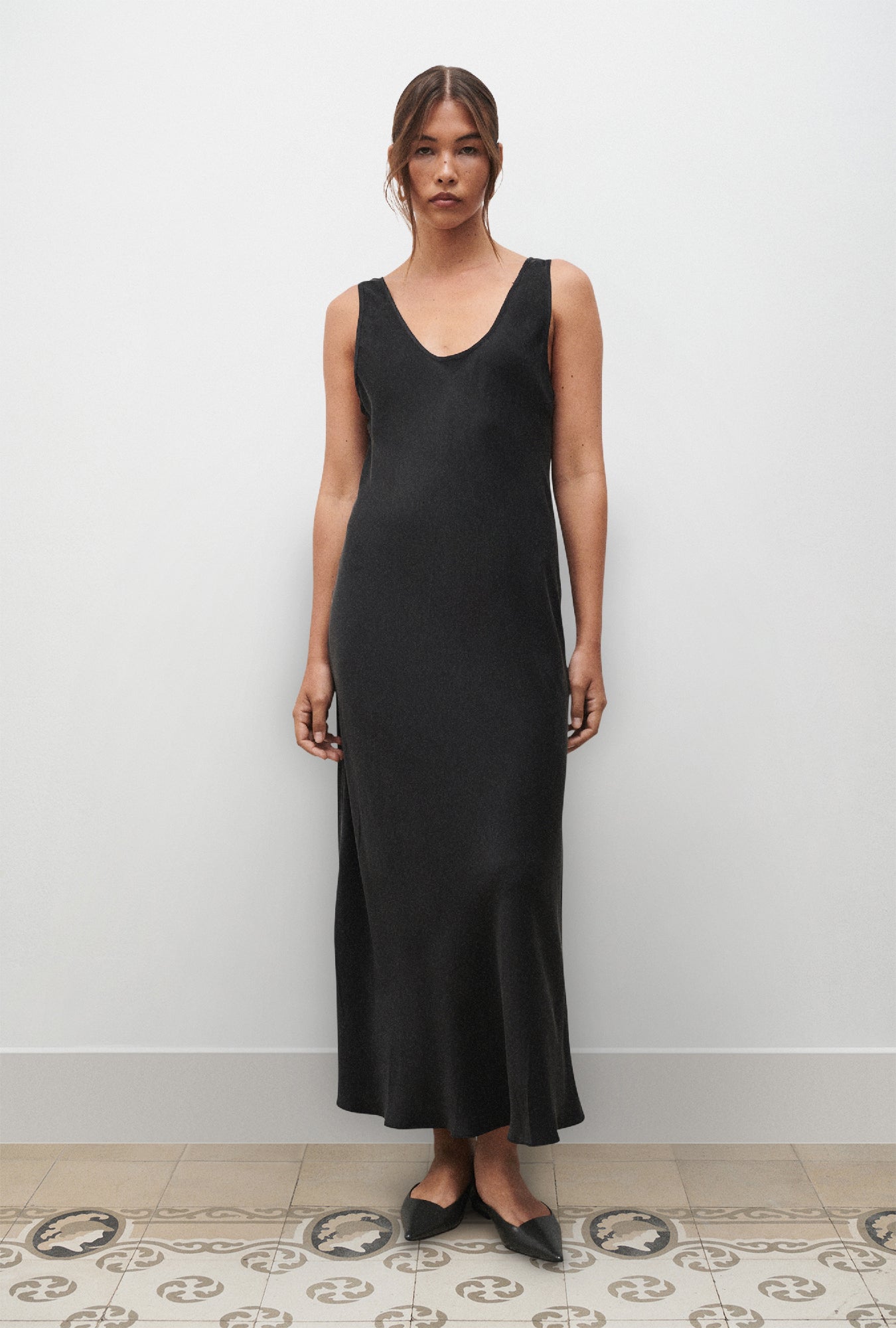 Scoop Neck Dress Black