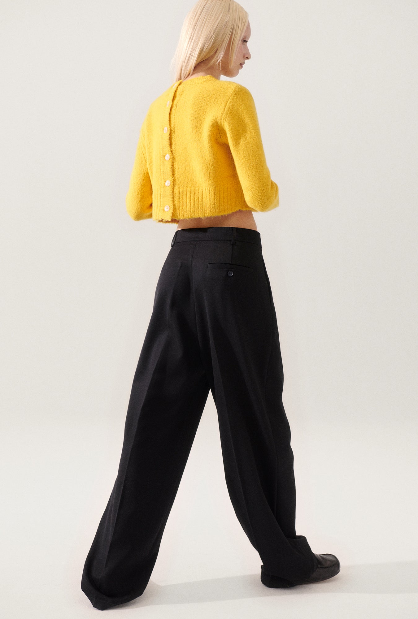 Pantalon en laine noir