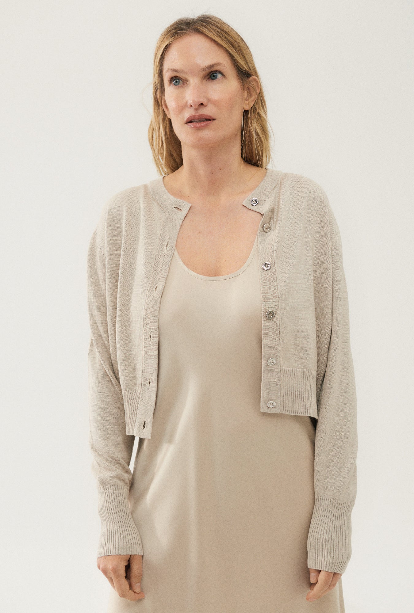 Gilet court noisette