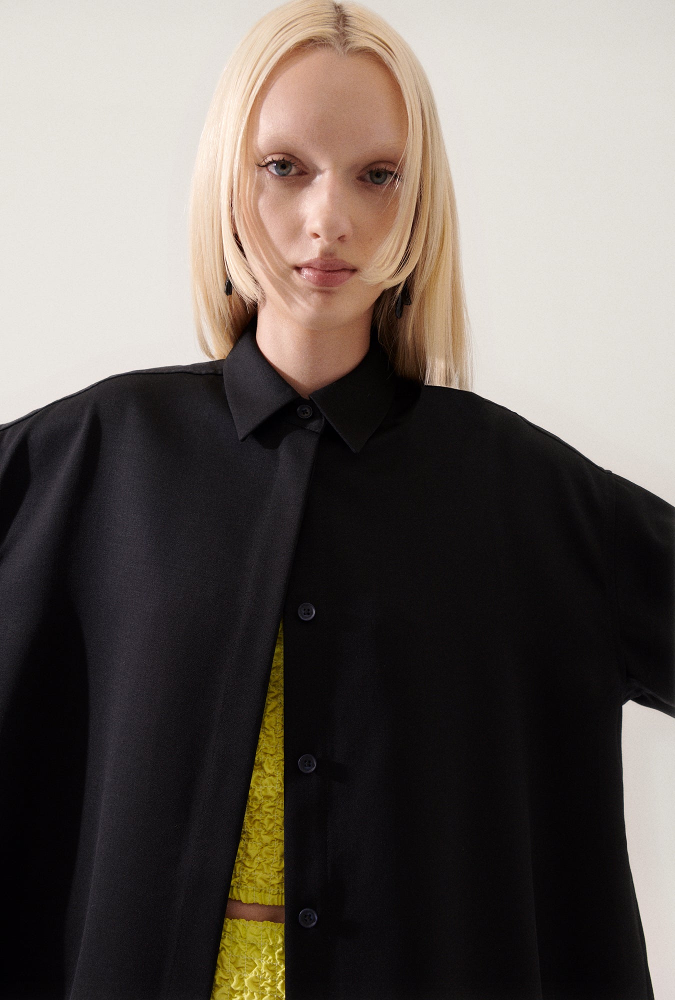 Surchemise en laine noire