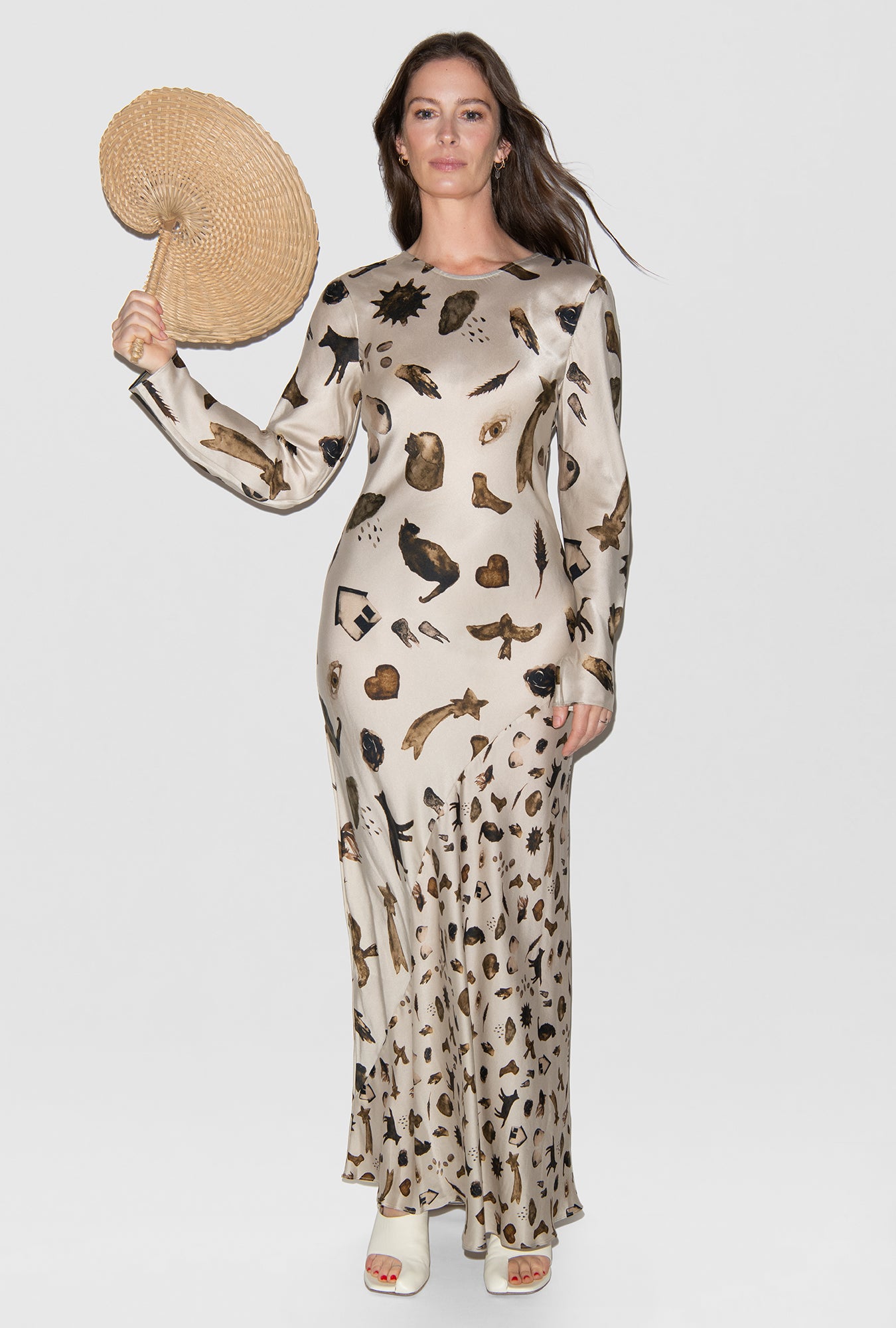 Robe Biais Manches Longues Miracles Noisette