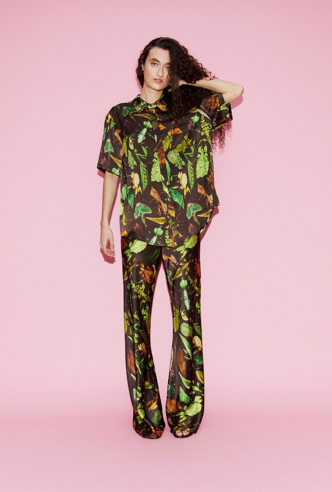 Short Sleeve Boyfriend Shirt Bug Camo