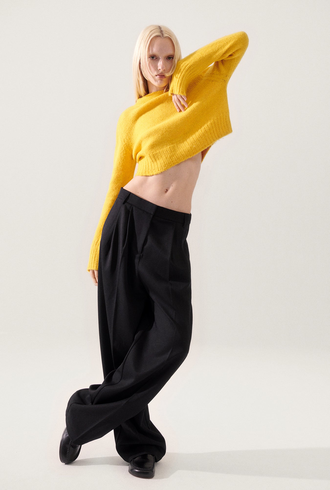 Pantalon en laine noir