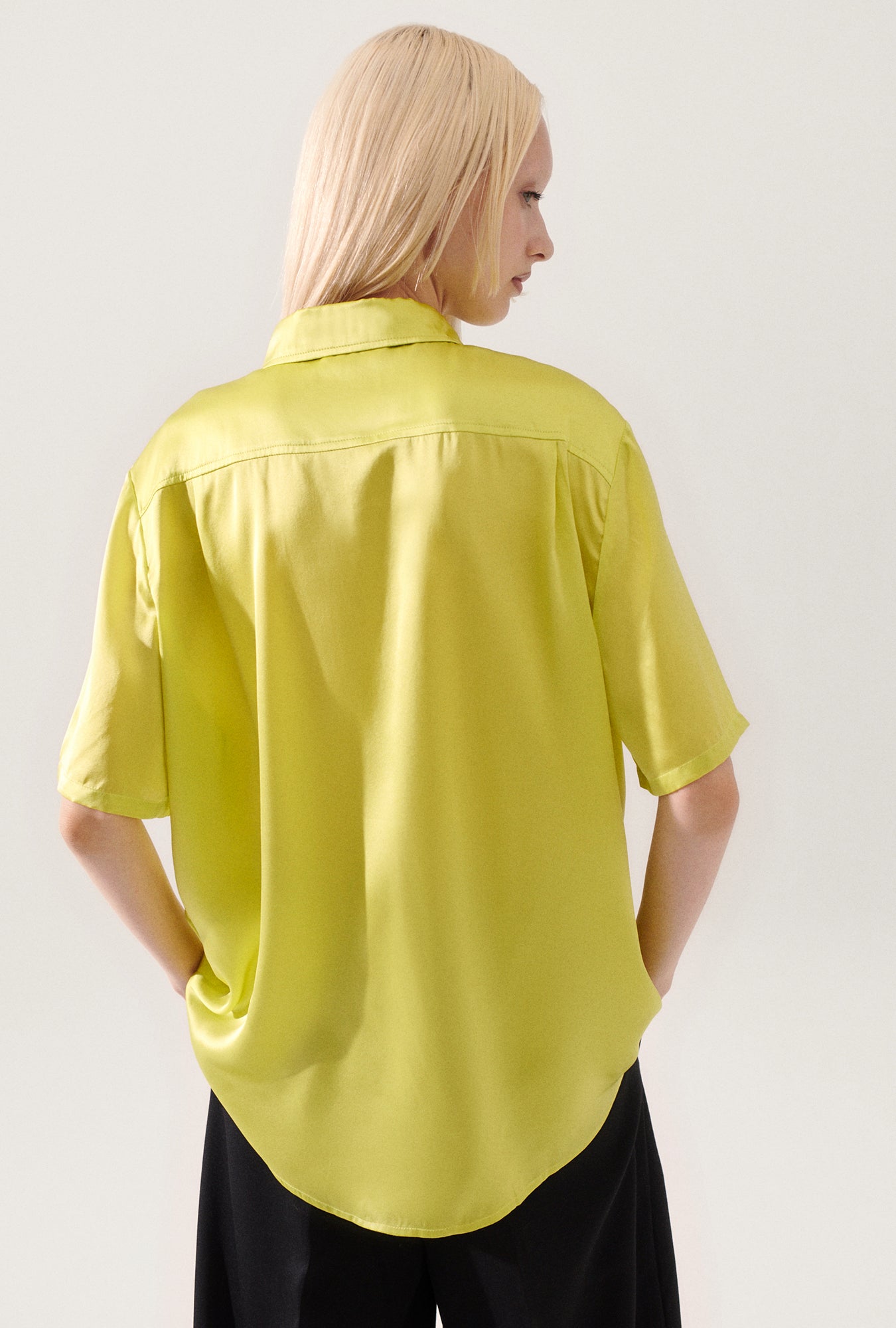 Short Sleeve Boyfriend Shirt Absinthe