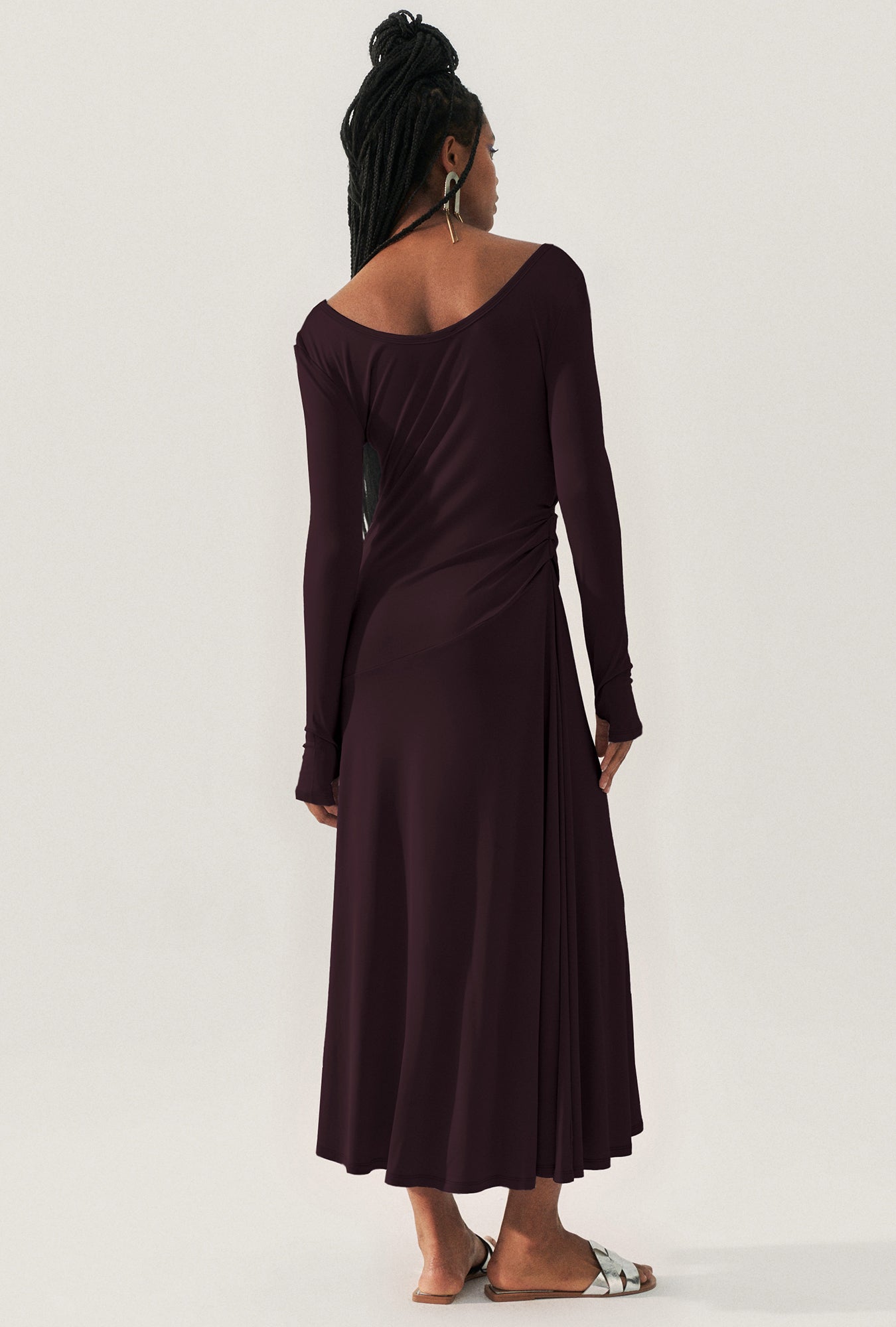 Robe pull à manches longues Cacao