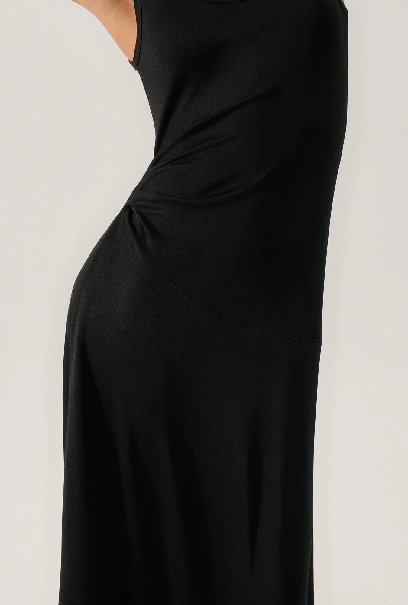 Robe sans manches en jersey noir