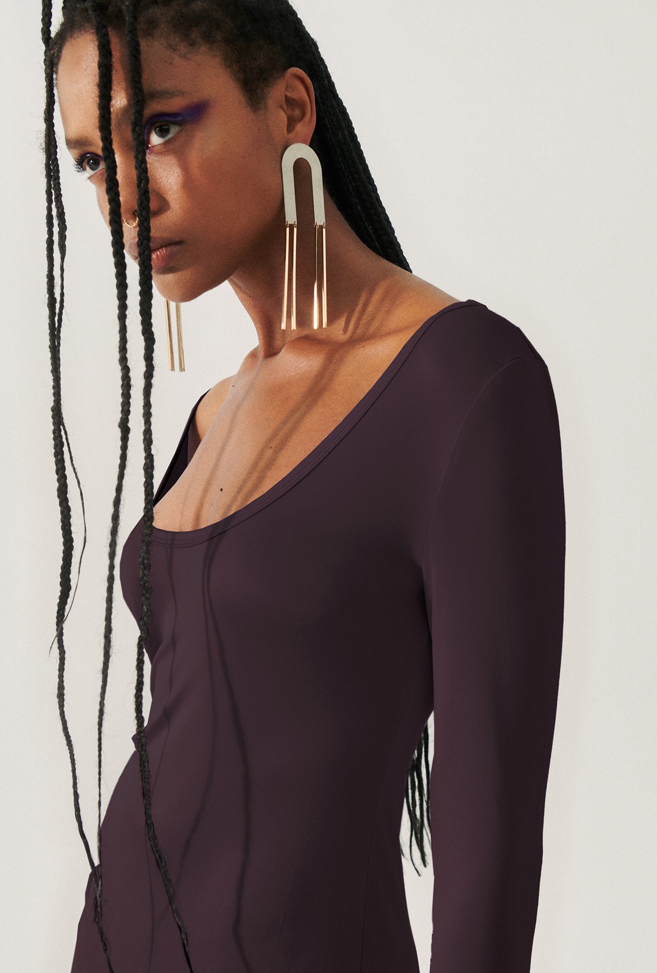 Jersey Long Sleeve Dress Cacao