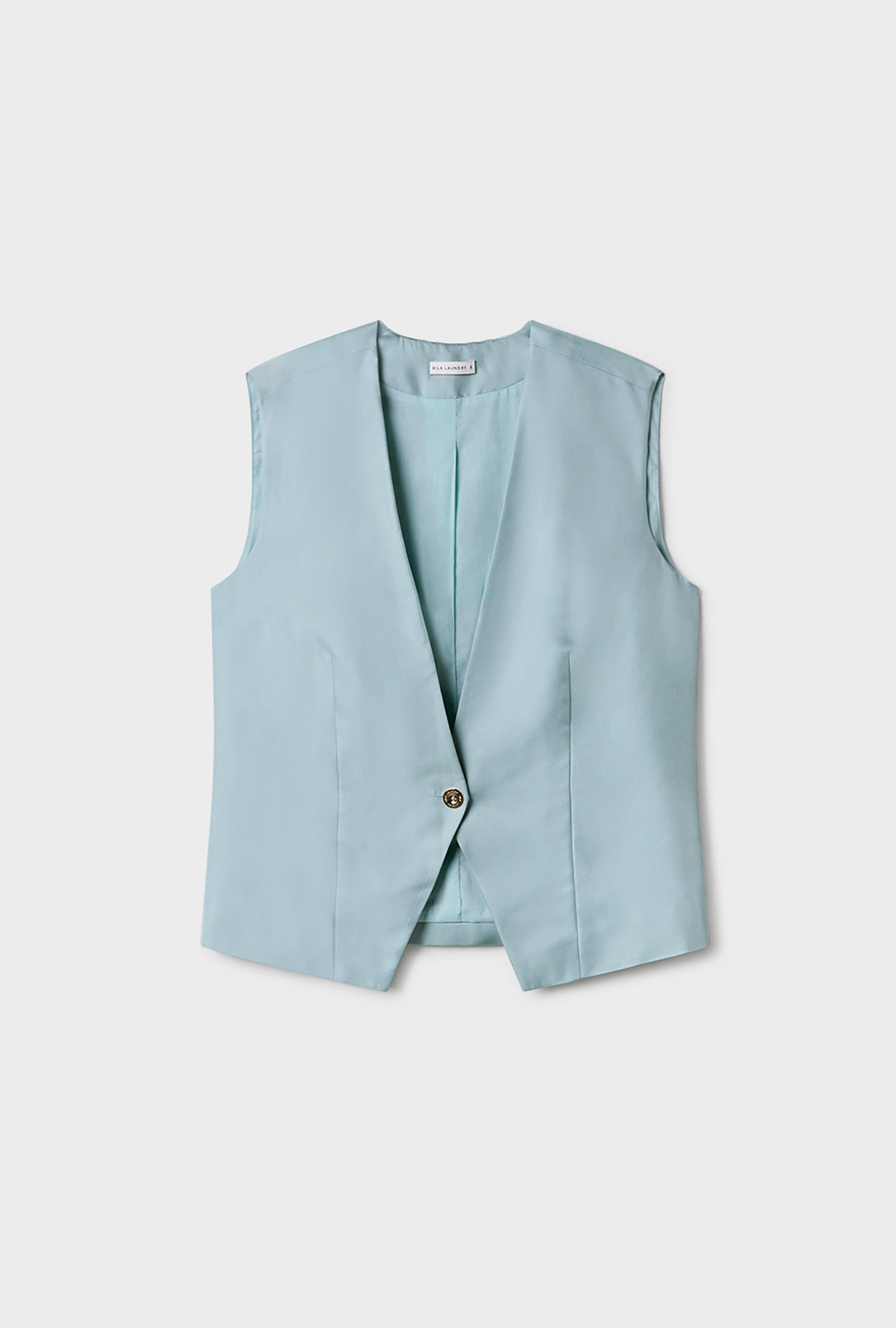 Twill Slouch Vest Sky