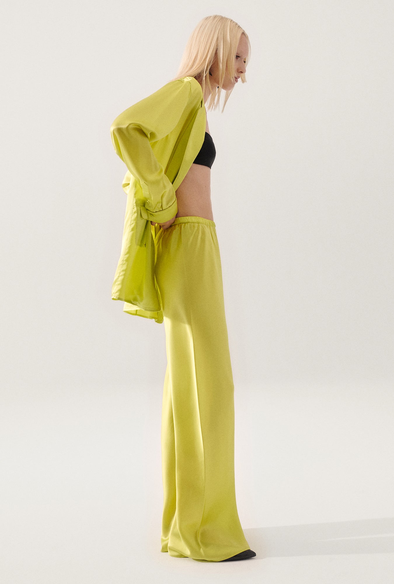 Pantalon coupé en biais Absinthe