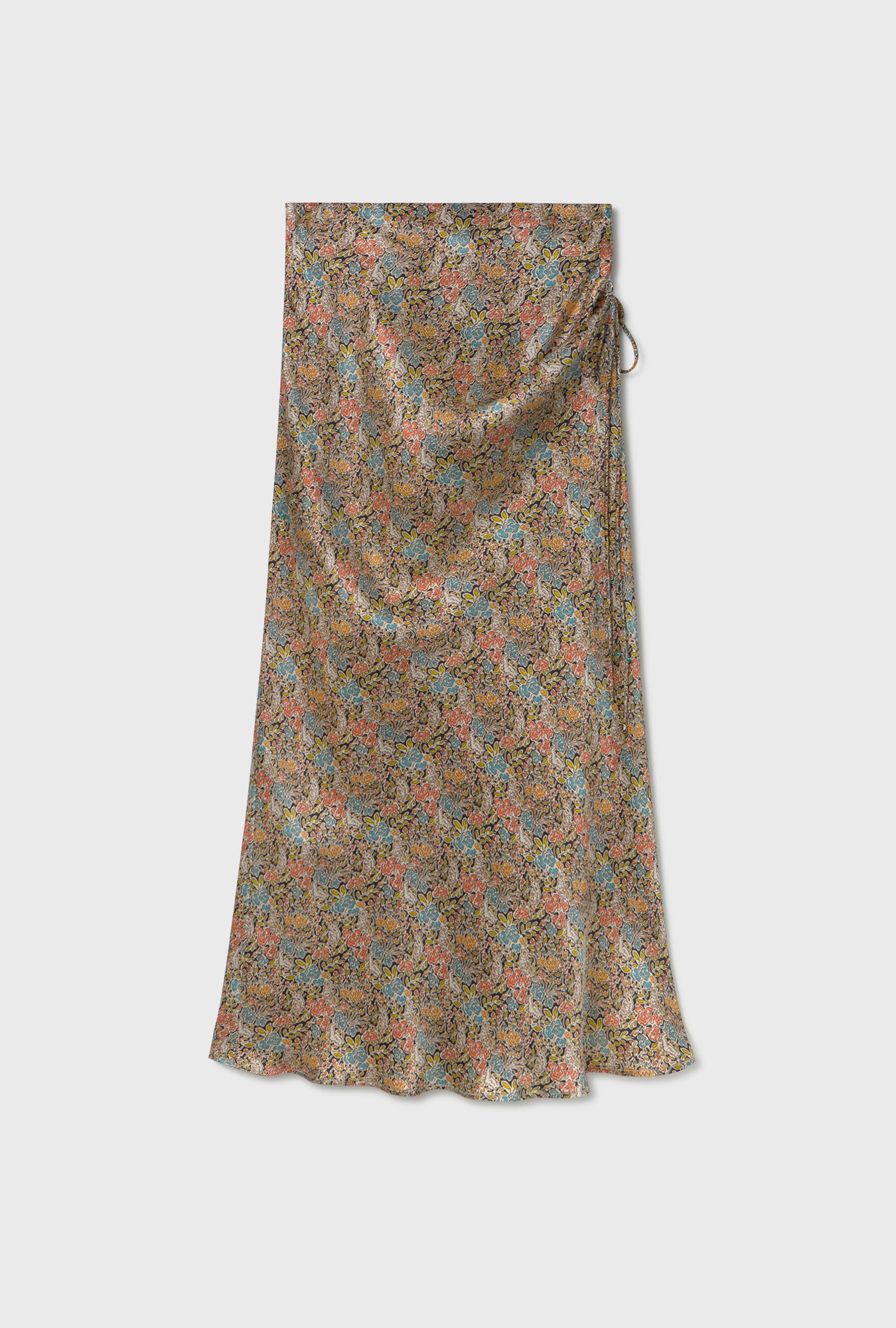 Jupe longue coupe biais à motif floral "Sugar"