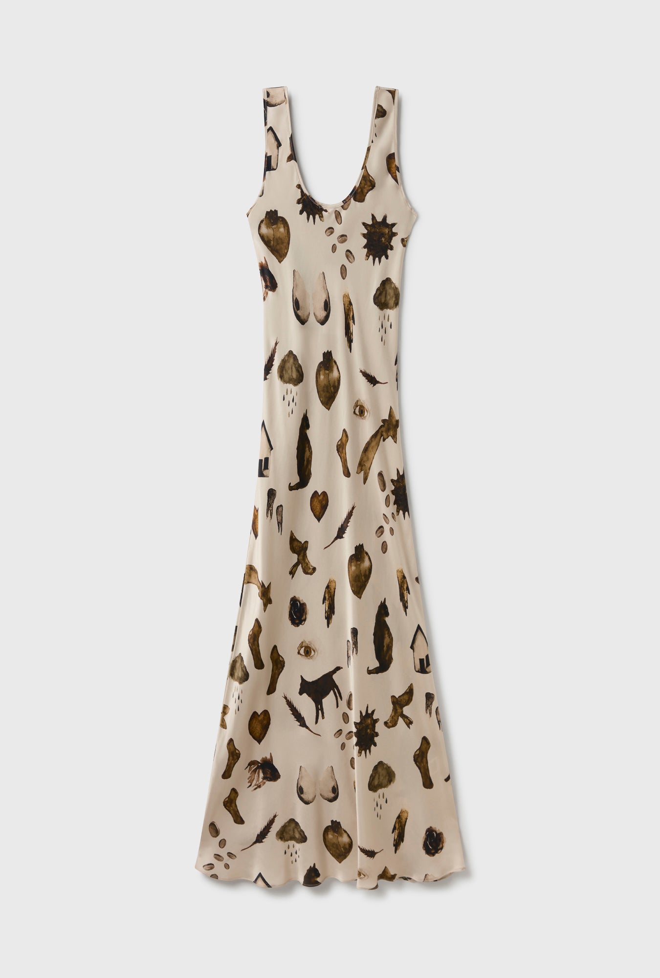 Robe col dégagé Miracles Noisette